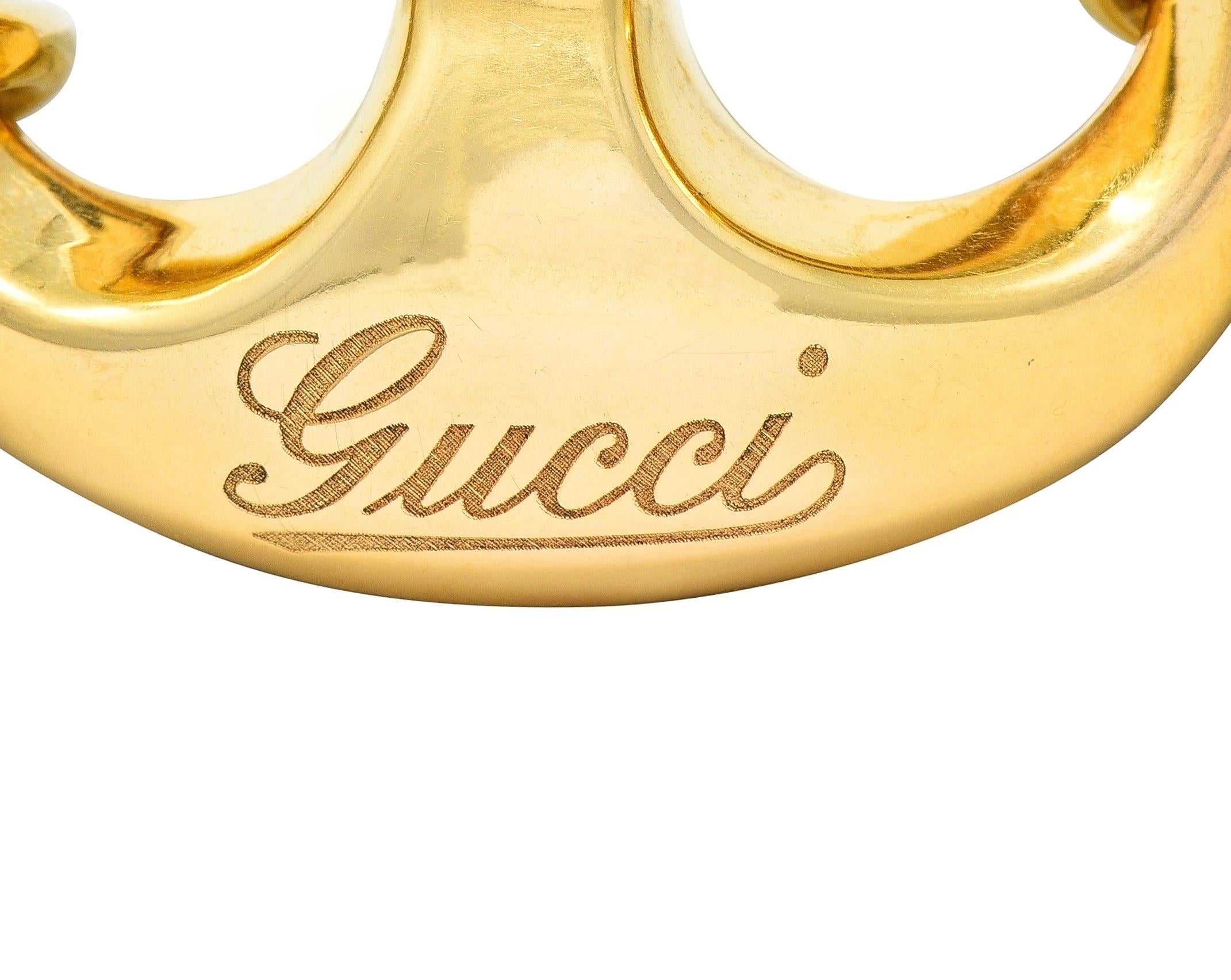 Gucci 18 Karat Yellow Gold Puffy Mariner Vintage Link Bracelet