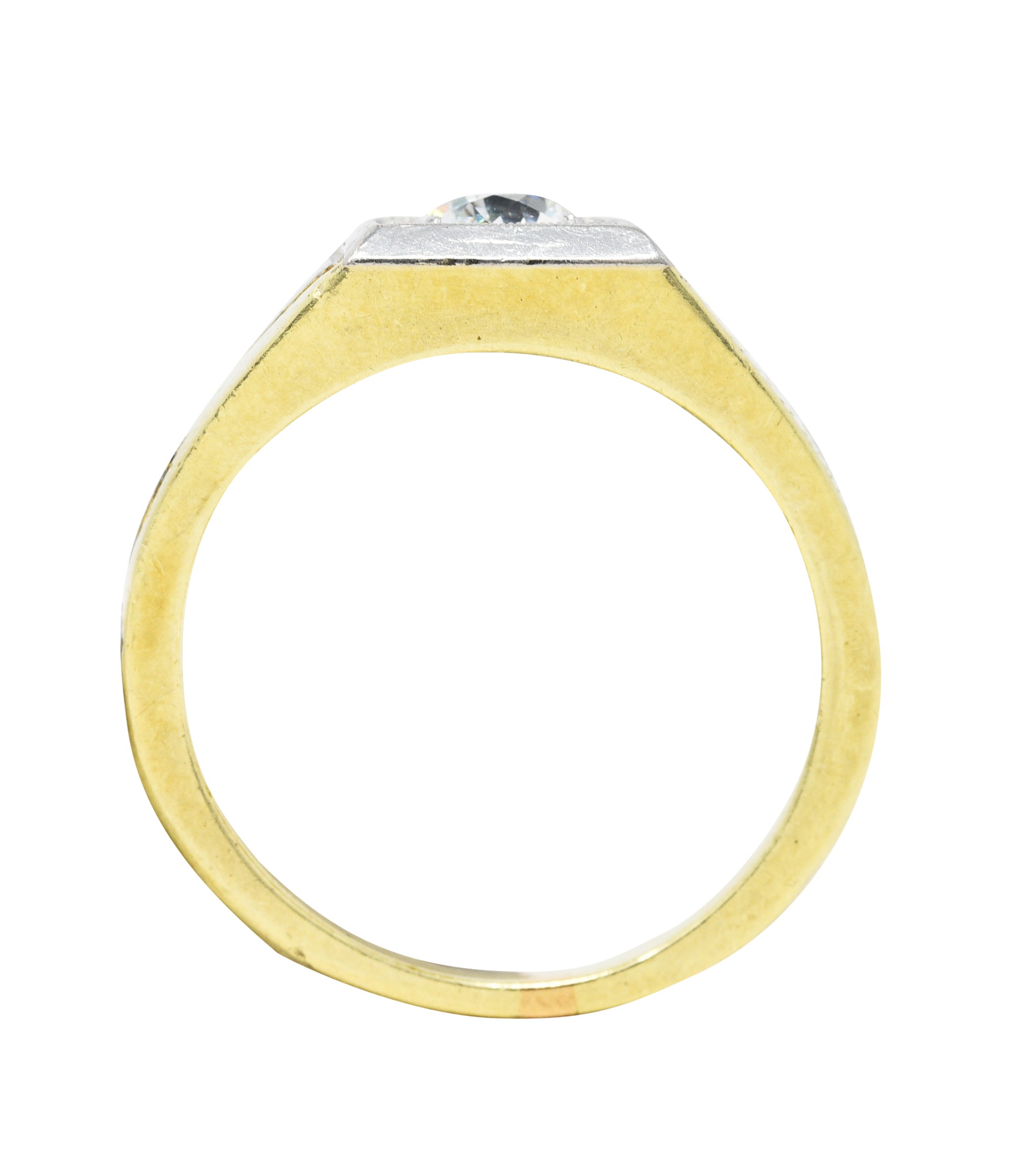 Allsopp-Steller 0.92 CTW Diamond 14 Karat Two-Tone Unisex RingRing - Wilson's Estate Jewelry