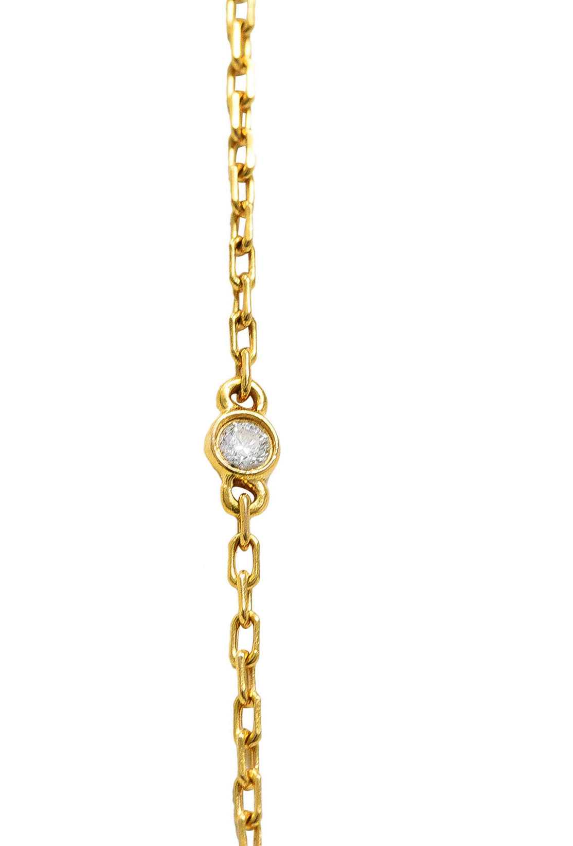 Cartier Diamond 18 Karat Yellow Gold C De Cartier Station Necklace Wilson's Estate Jewelry