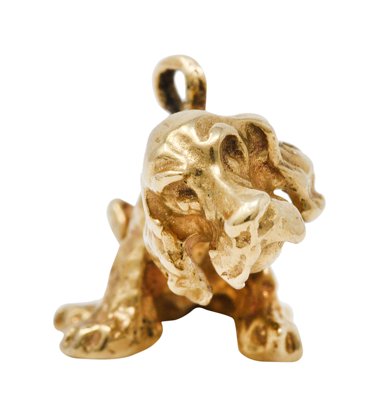 Retro 14 Karat Gold Cocker Spaniel Dog Bobble Head Charmcharm - Wilson's Estate Jewelry