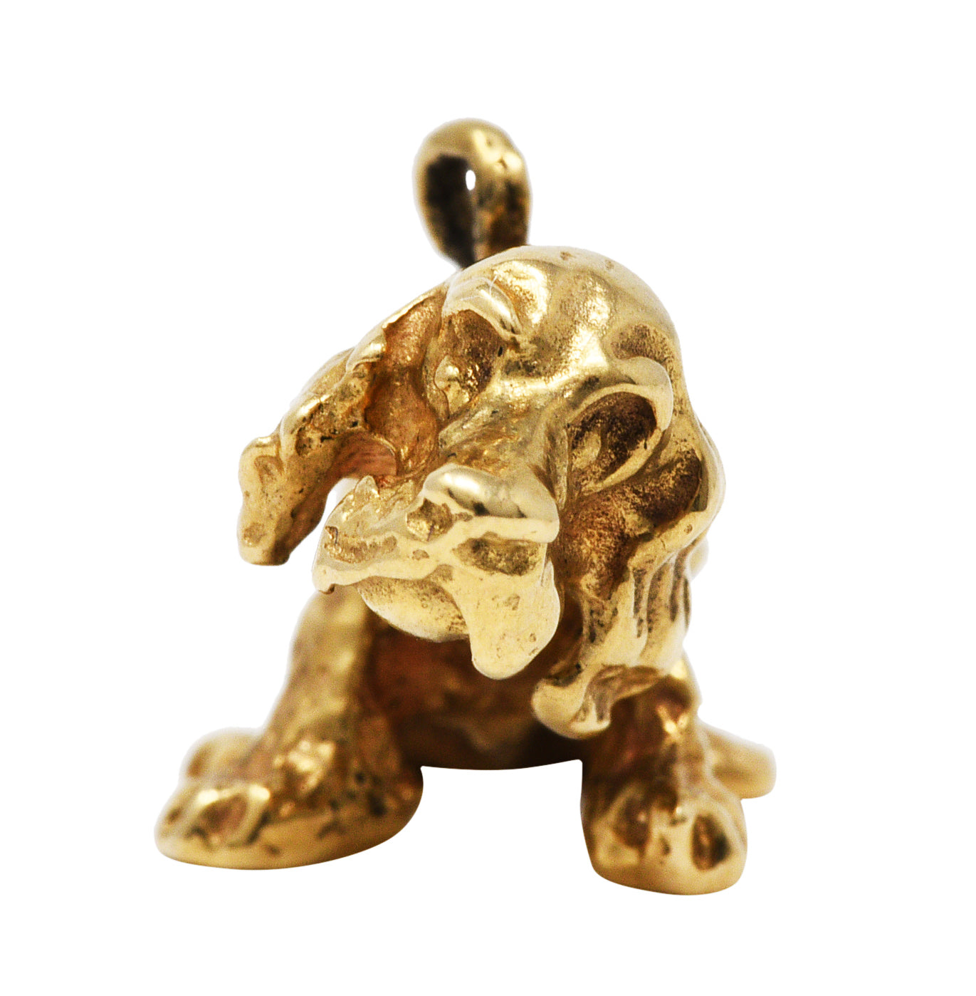 Retro 14 Karat Gold Cocker Spaniel Dog Bobble Head Charmcharm - Wilson's Estate Jewelry