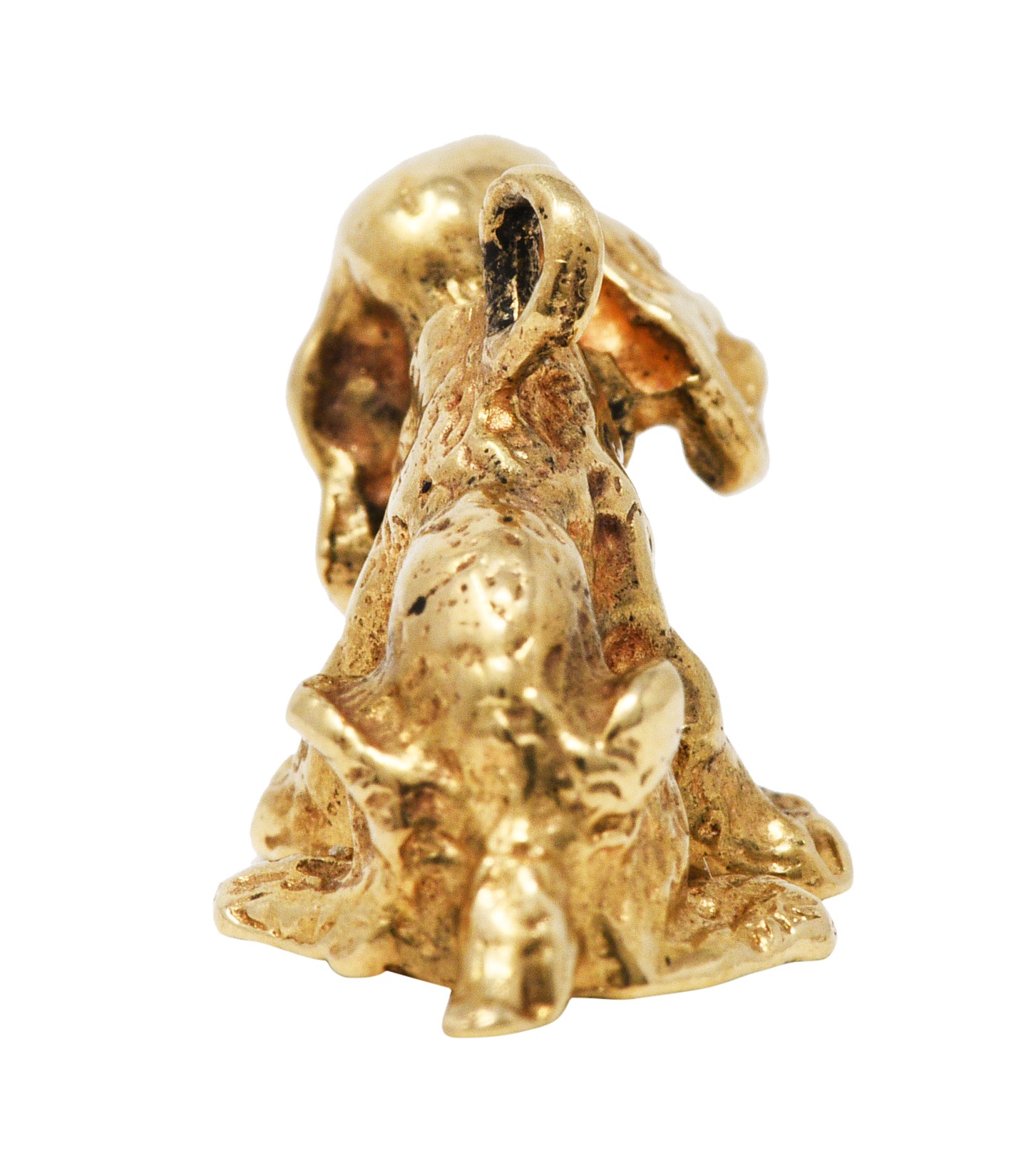 Retro 14 Karat Gold Cocker Spaniel Dog Bobble Head Charmcharm - Wilson's Estate Jewelry