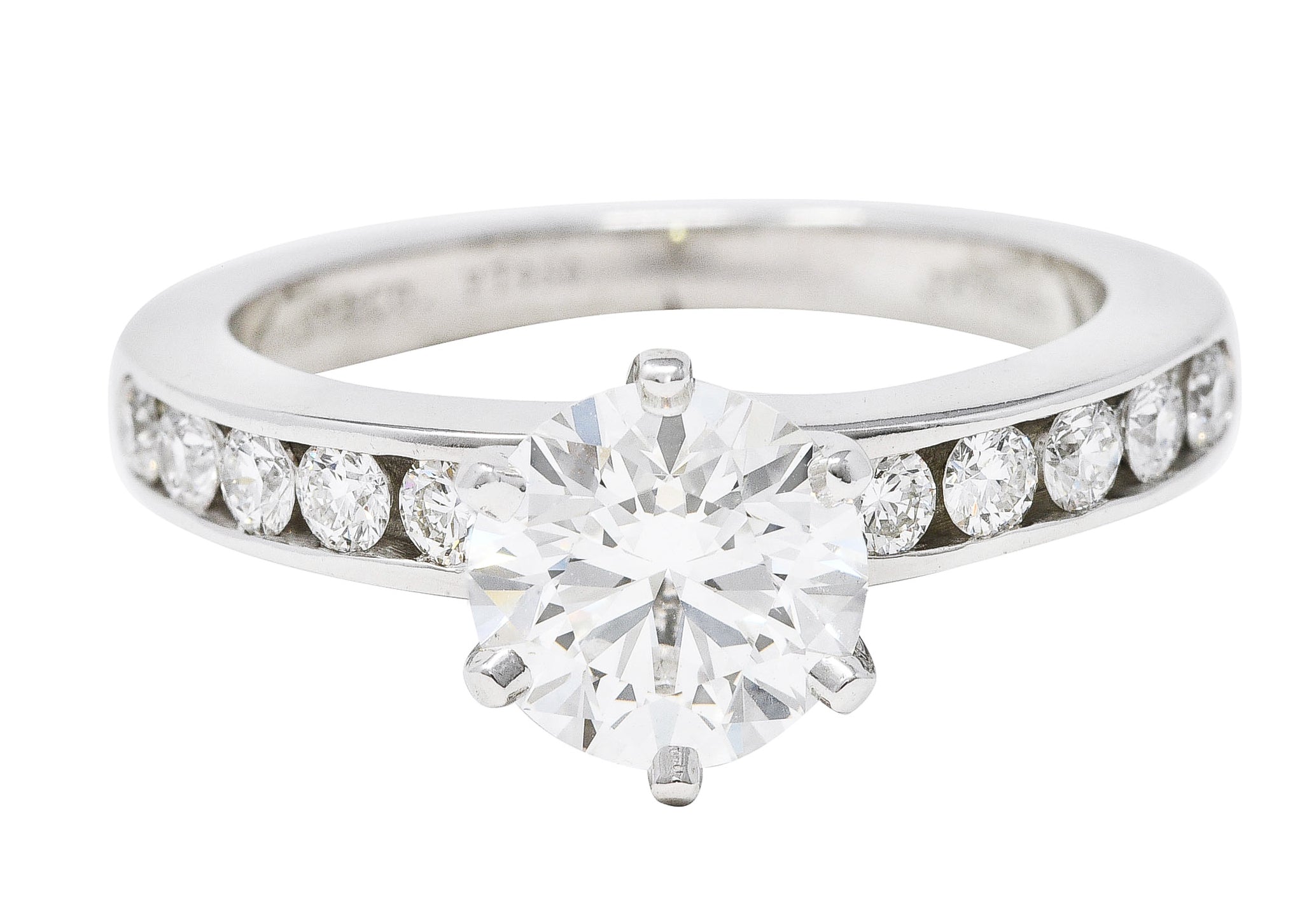 Tiffany & Co. Contemporary 1.56 CTW Diamond Platinum Engagement Ring GIA Wilson's Estate Jewelry