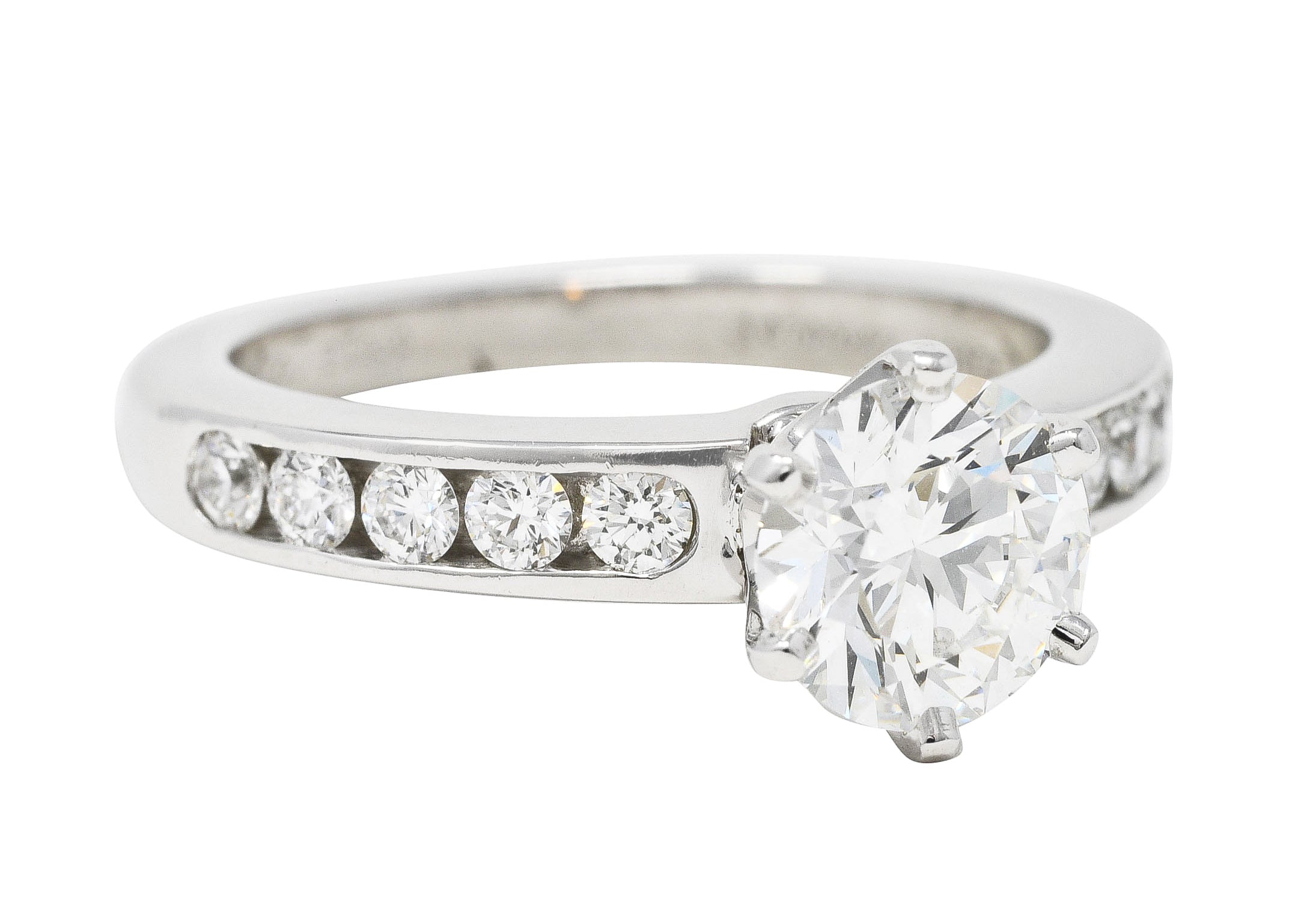 Tiffany & Co. Contemporary 1.56 CTW Diamond Platinum Engagement Ring GIA Wilson's Estate Jewelry