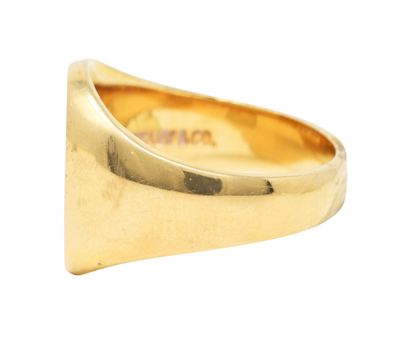 Tiffany & Co. Retro 14 Karat Gold Heraldry Swan Unisex Signet RingRing - Wilson's Estate Jewelry