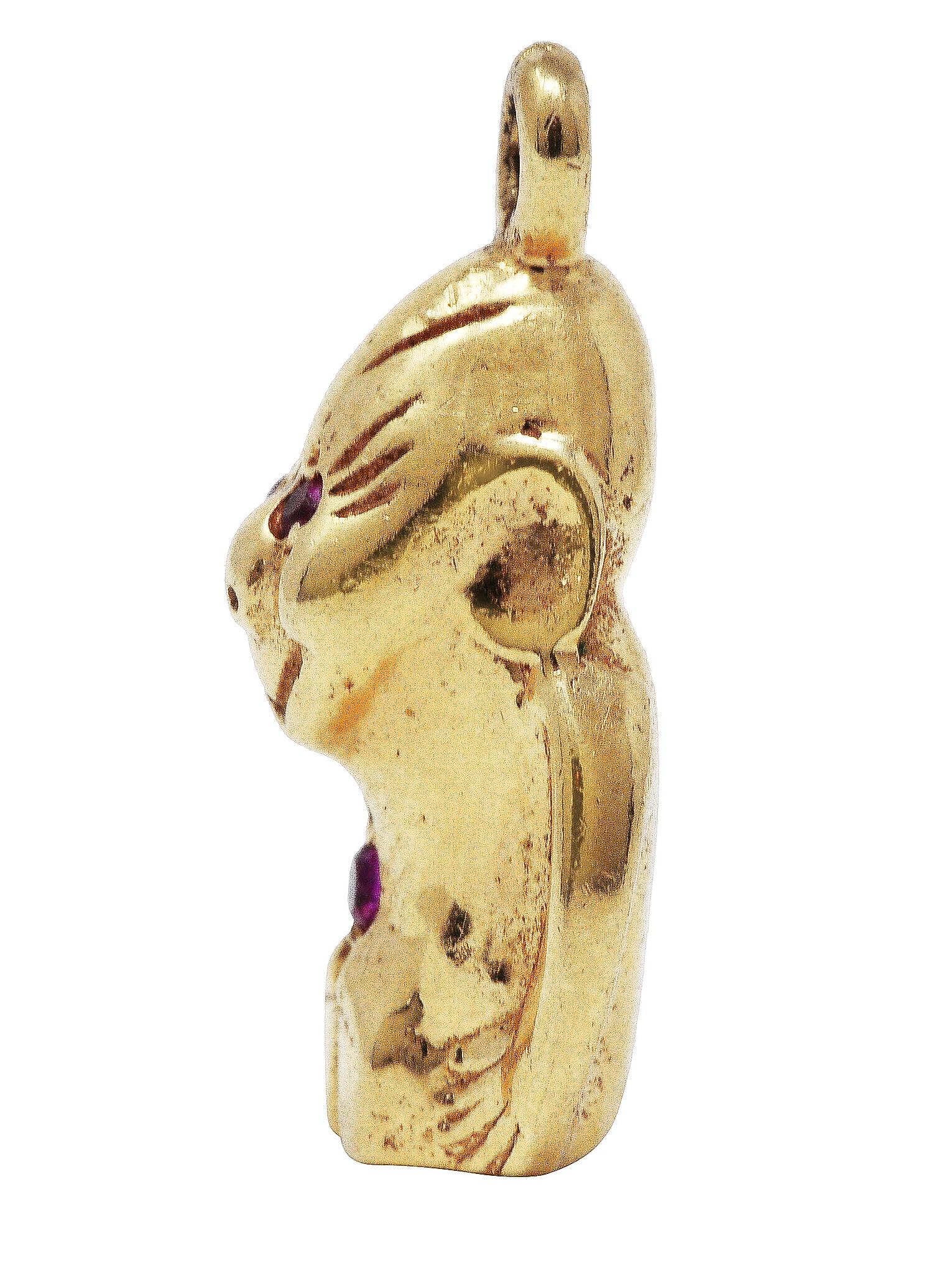 Retro Ruby 14 Karat Gold Gorilla Charmcharm - Wilson's Estate Jewelry