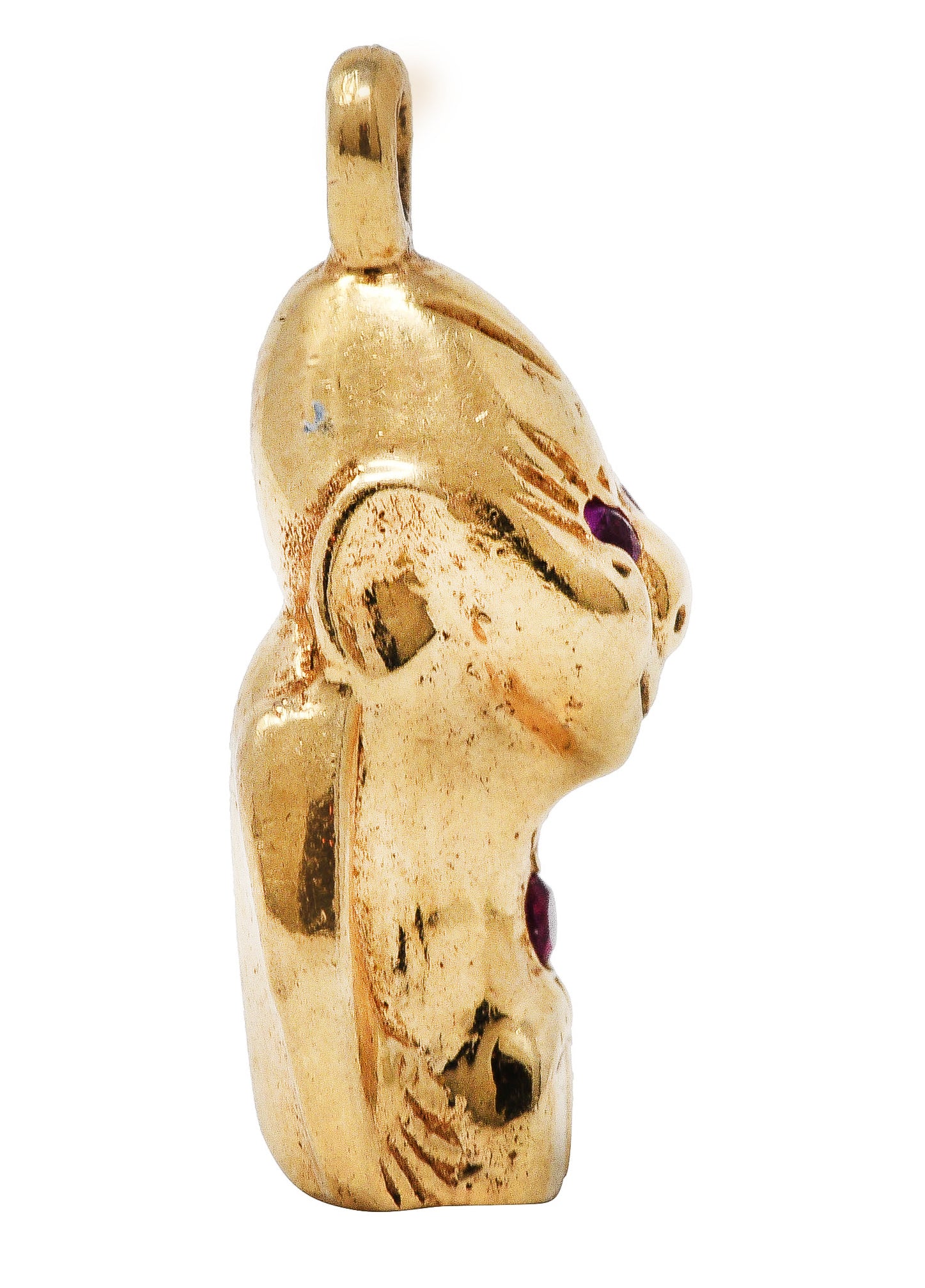 Retro Ruby 14 Karat Gold Gorilla Charmcharm - Wilson's Estate Jewelry