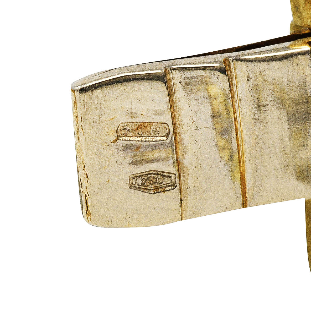 Vintage Italian 18 Karat Yellow Gold Hinged Floral Bangle Braceletbracelet - Wilson's Estate Jewelry