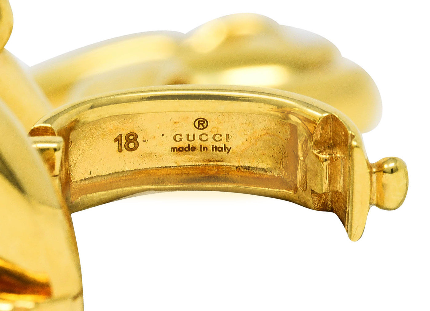 Gucci Italian Vintage 18 Karat Yellow Gold Horse-Bit Link Bracelet Wilson's Estate Jewelry