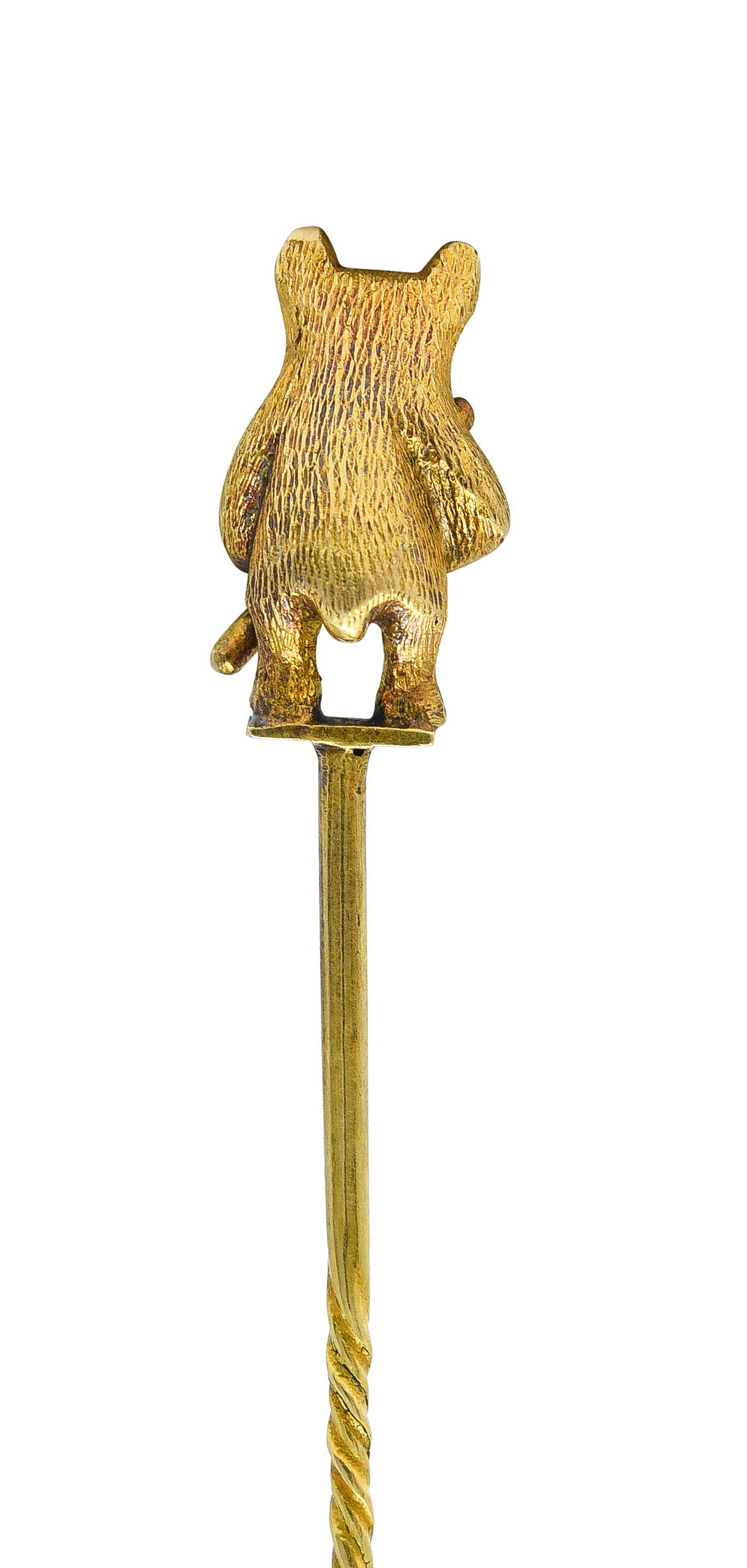 Art Nouveau 18 Karat Gold Bear StickpinStick Pin - Wilson's Estate Jewelry