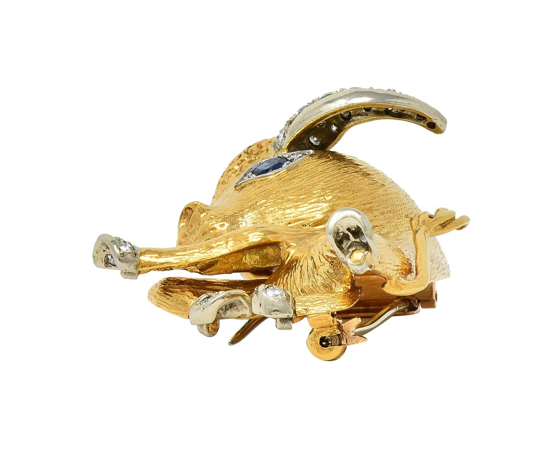 Van Cleef & Arpels Paris Diamond 18K Gold Whimsical Taurus Zodiac Brooch