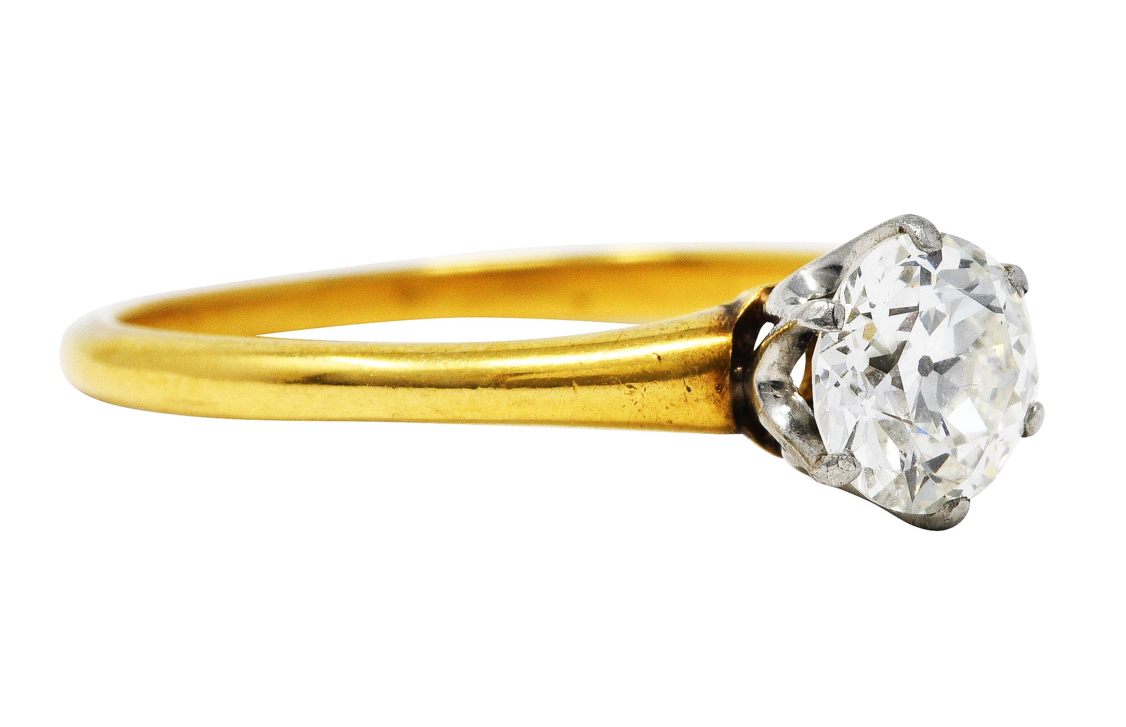 1950's Tiffany & Co. 0.77 CTW Diamond 18 Karat Gold Solitaire Engagement RingRing - Wilson's Estate Jewelry