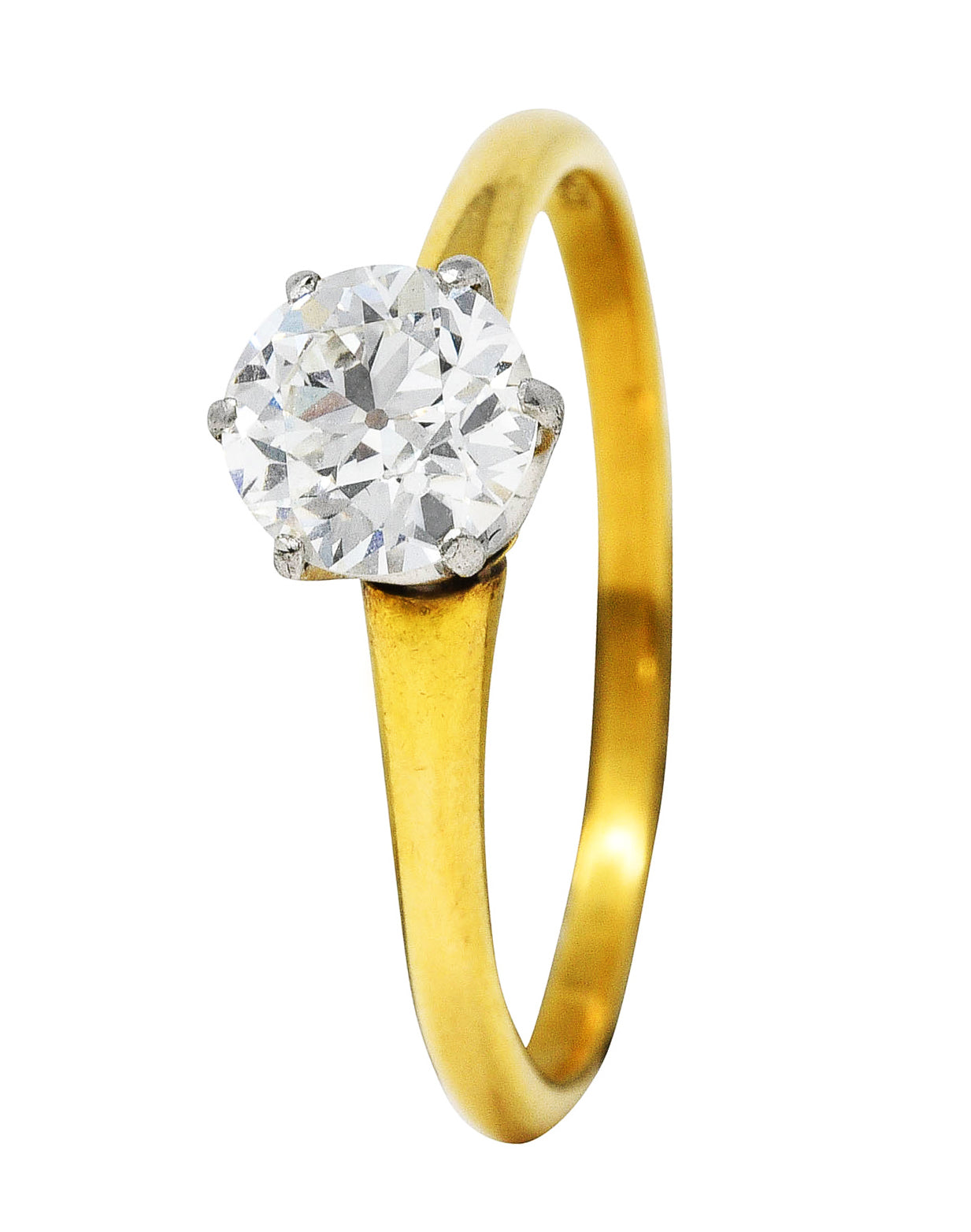 1950's Tiffany & Co. 0.77 CTW Diamond 18 Karat Gold Solitaire Engagement RingRing - Wilson's Estate Jewelry