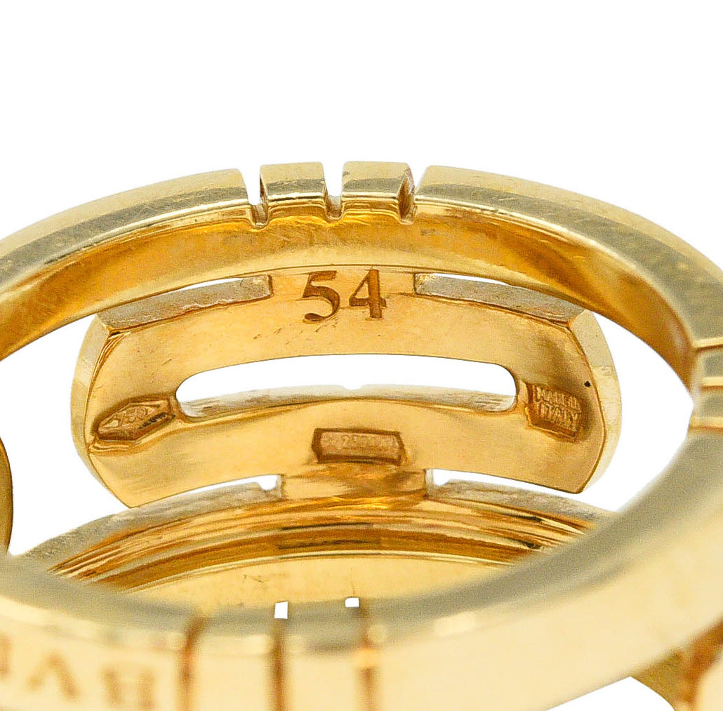 Bulgari Contemporary 18 Karat Gold Parentesi Italian Band RingRing - Wilson's Estate Jewelry