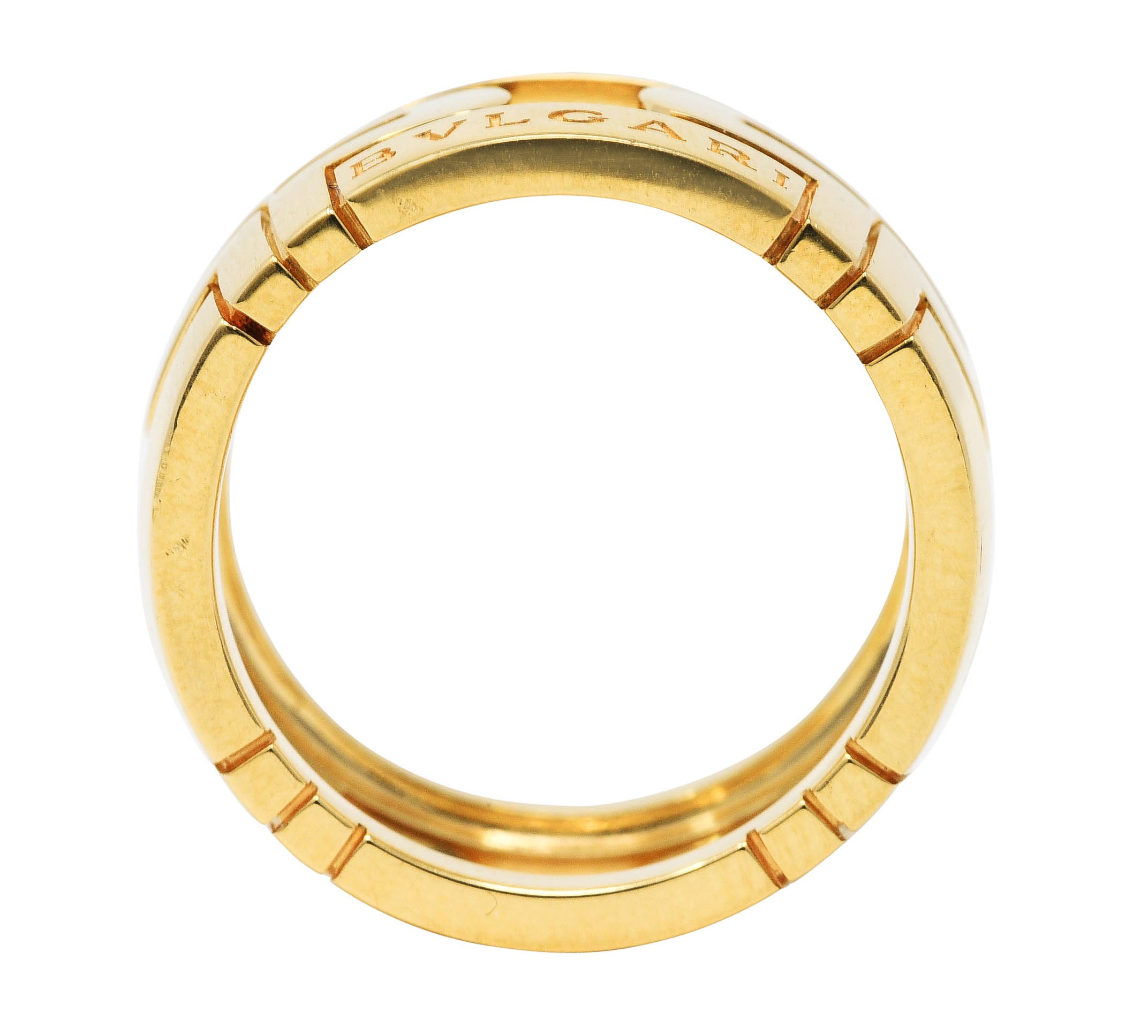 Bulgari Contemporary 18 Karat Gold Parentesi Italian Band RingRing - Wilson's Estate Jewelry