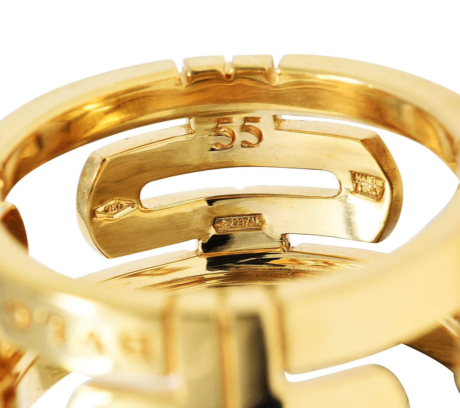 Bulgari Contemporary 18 Karat Gold Parentesi Italian Band RingRing - Wilson's Estate Jewelry