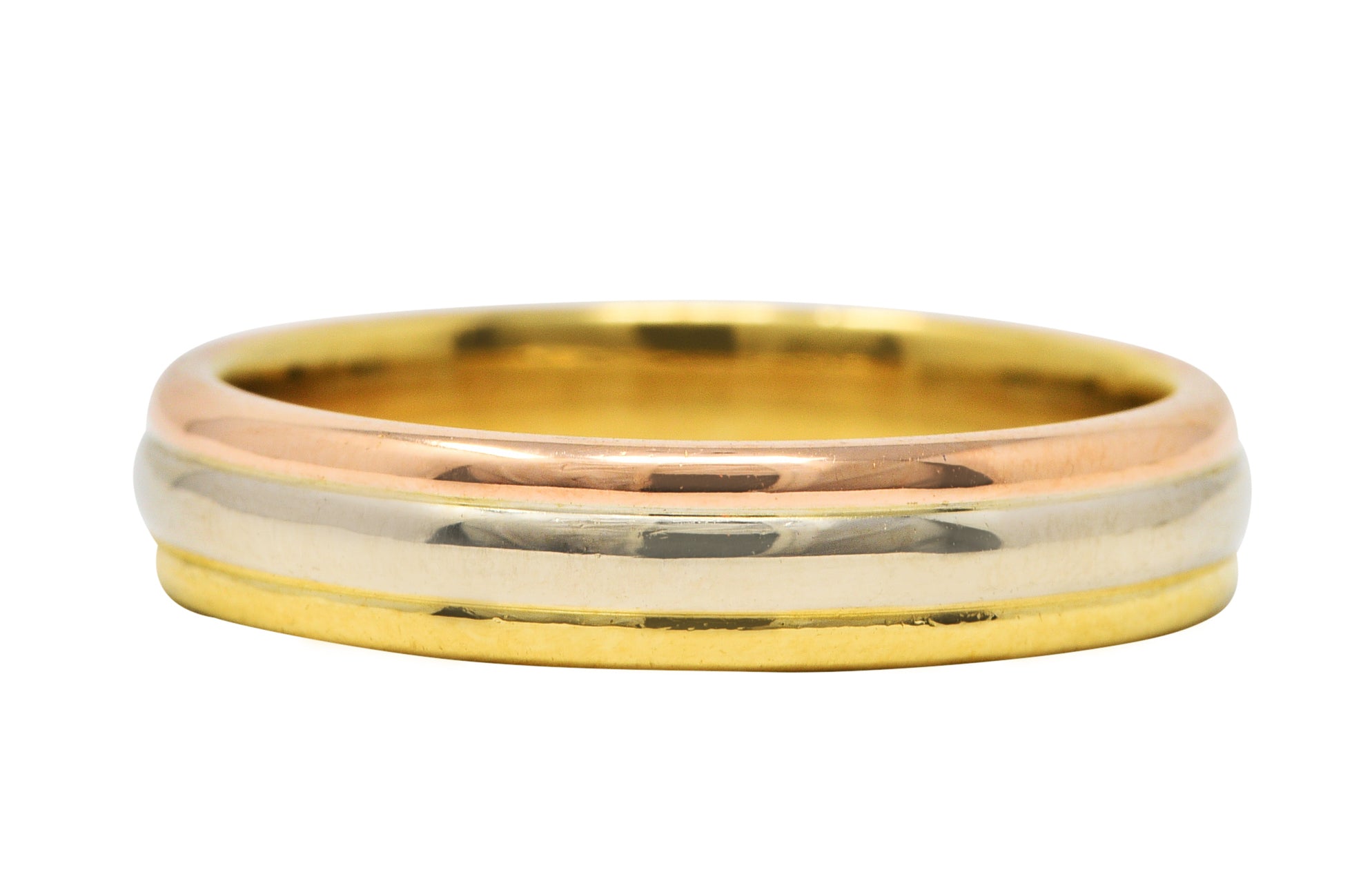 Cartier 18 Karat Tri-Gold Unisex Trinity Band RingRing - Wilson's Estate Jewelry