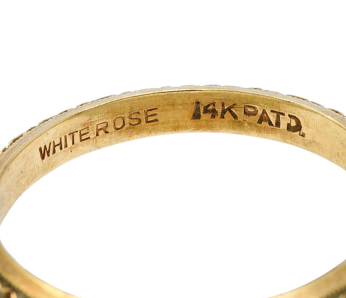 White Rose Jewelry Mfg. Co Art Deco 14 Karat Yellow Gold Orange Blossom Band Ring Wilson's Estate Jewelry