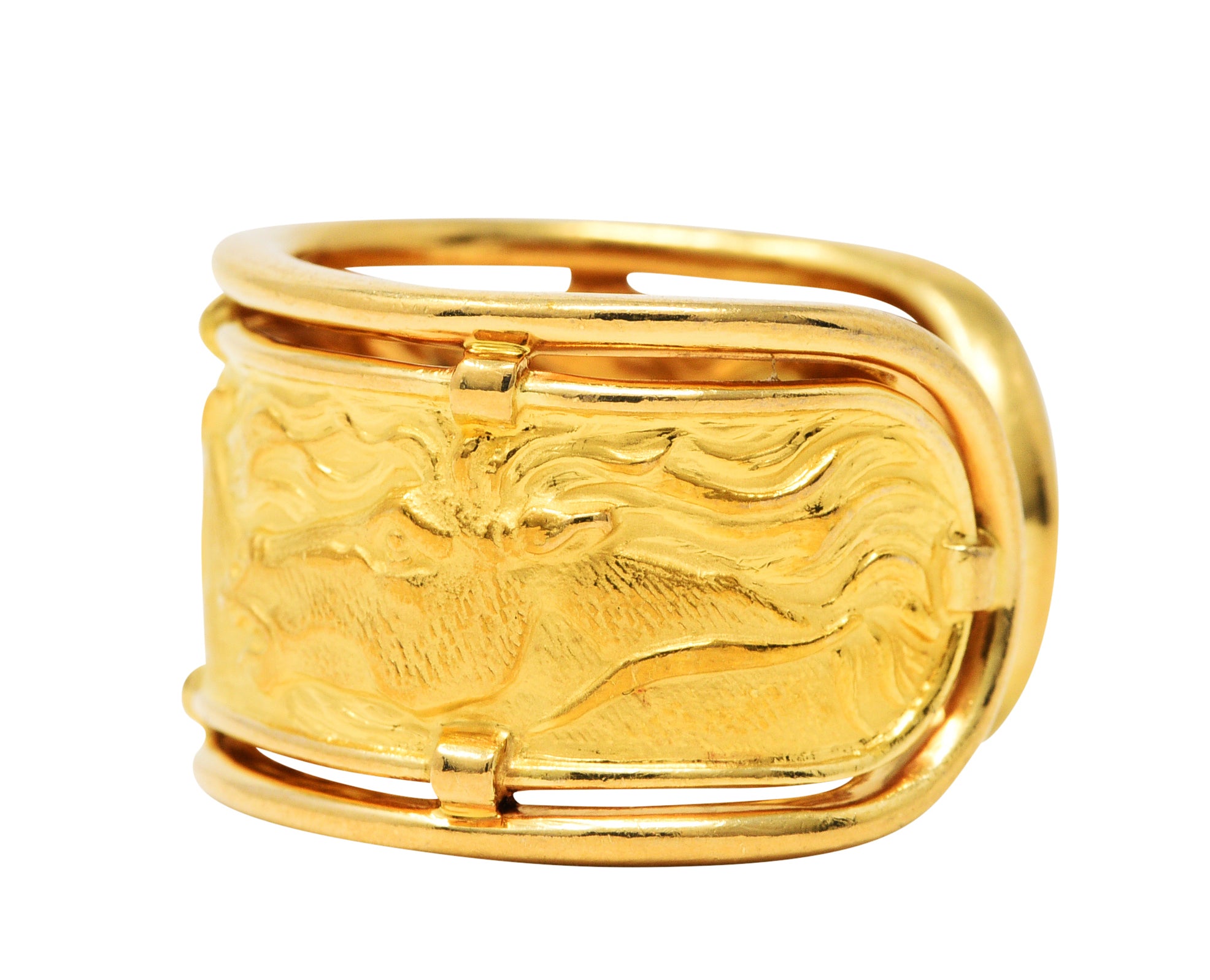 Carrera y Carrera 18 Karat Yellow Gold Horse Band RingRing - Wilson's Estate Jewelry