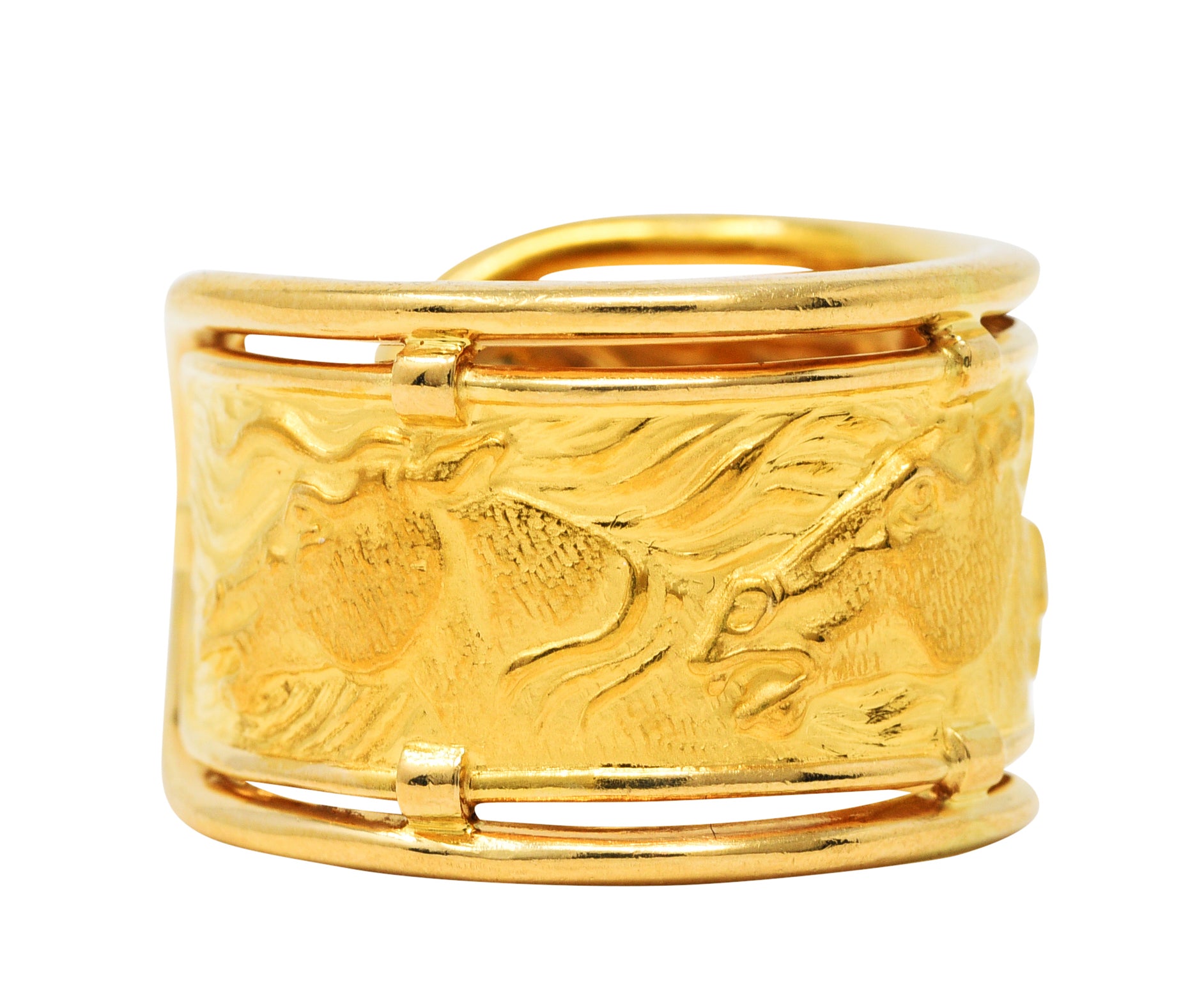 Carrera y Carrera 18 Karat Yellow Gold Horse Band RingRing - Wilson's Estate Jewelry