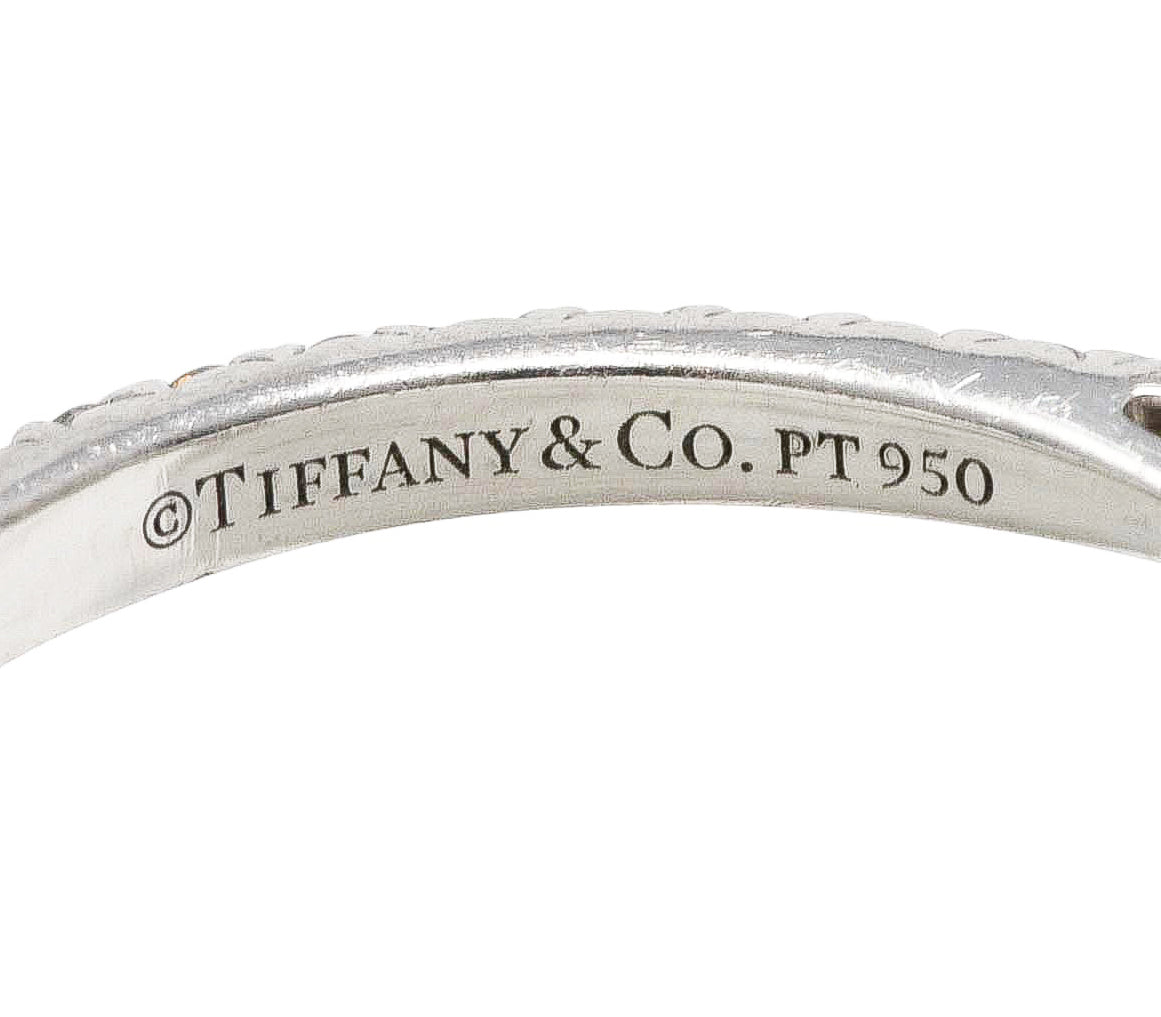 Tiffany & Co. Contemporary 0.90 CTW Diamond Platinum Pave Engagement Ring Wilson's Estate Jewelry