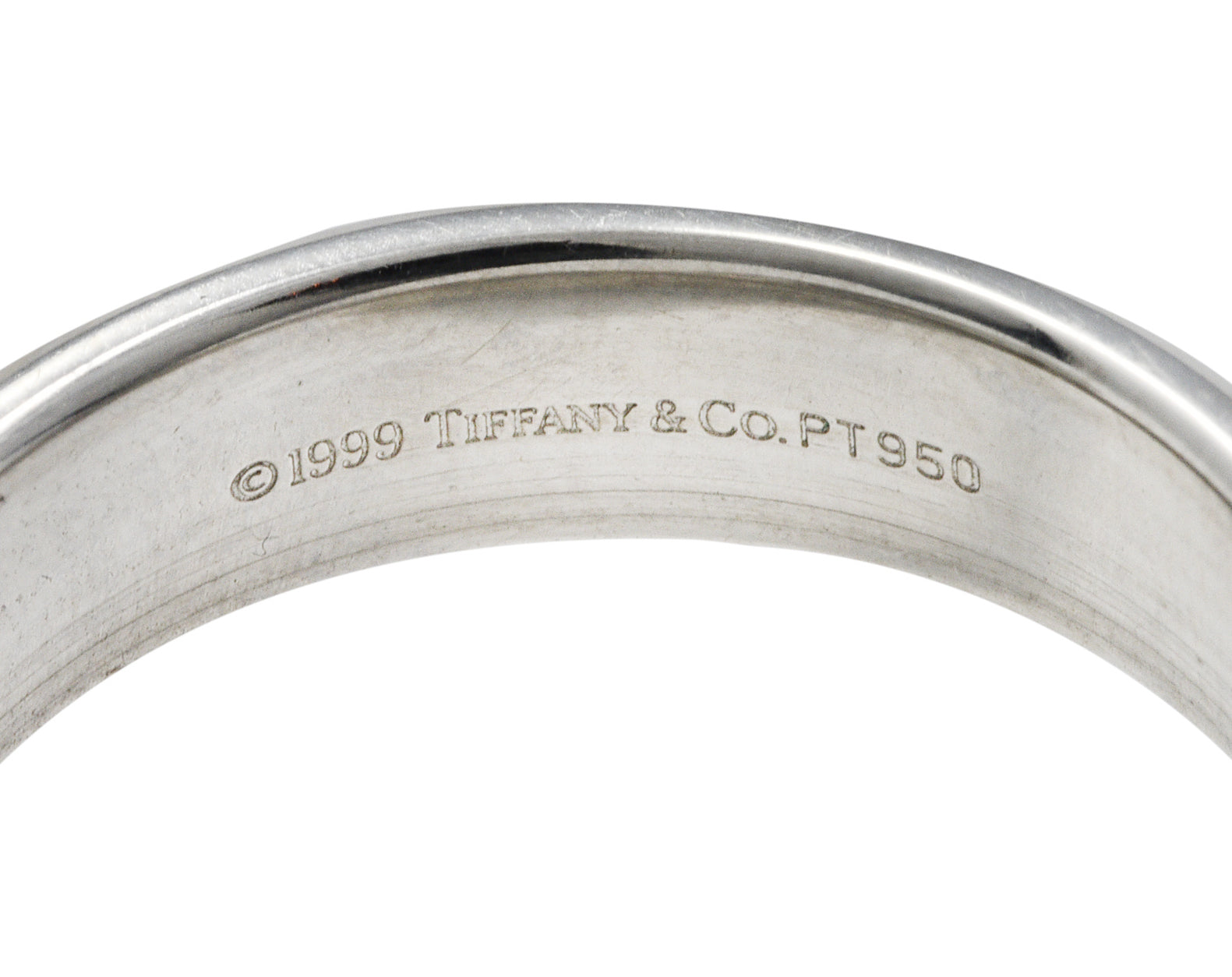 Tiffany & Co. Platinum 6.0 MM Wedding Band Ring Wilson's Estate Jewelry