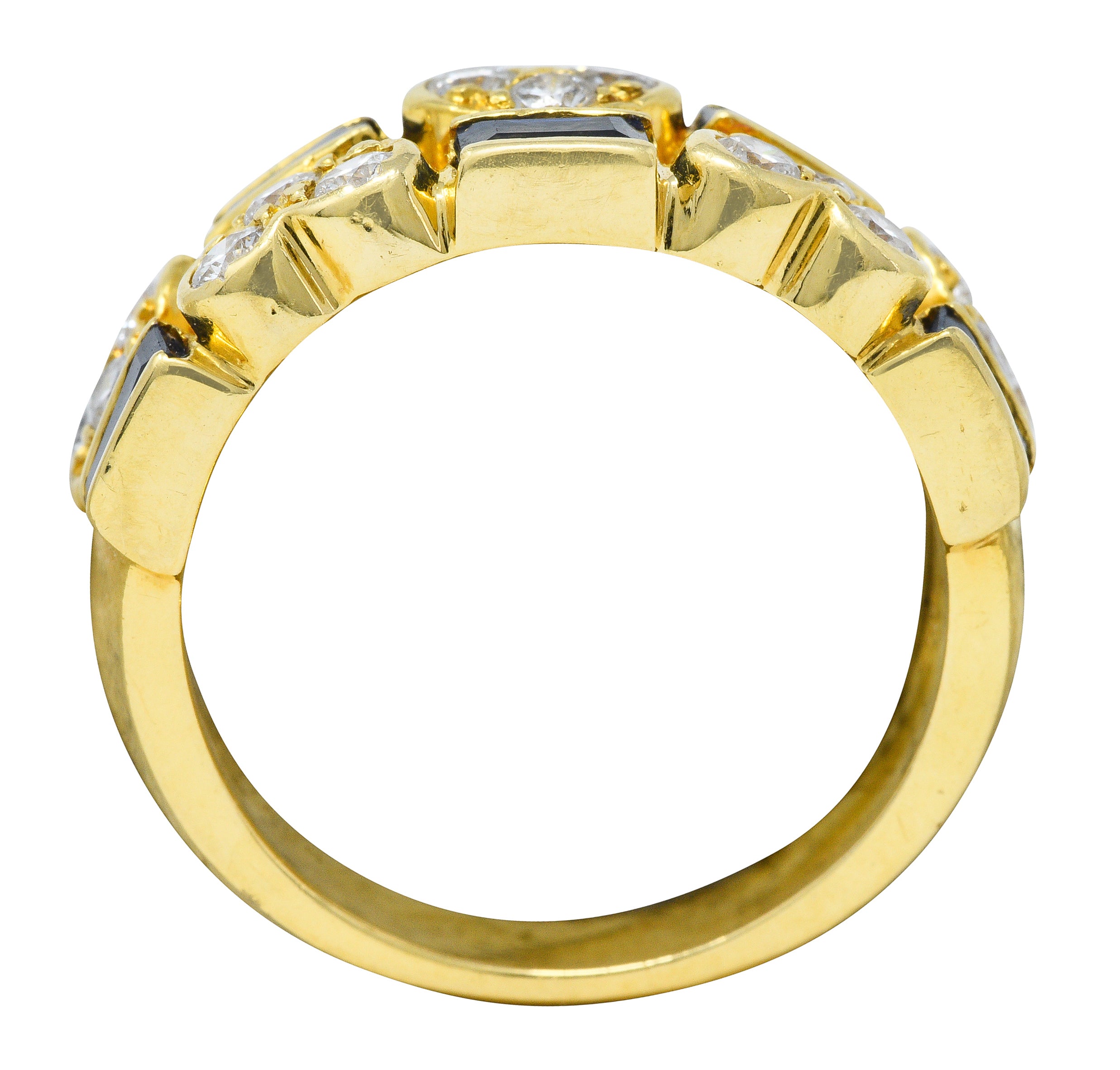 Tiffany & Co. 1.25 CTW Diamond Sapphire 18 Karat Gold Heart Band RingRing - Wilson's Estate Jewelry