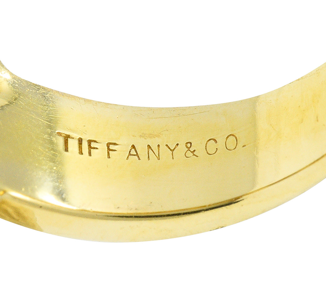 Tiffany & Co. 1.25 CTW Diamond Sapphire 18 Karat Gold Heart Band RingRing - Wilson's Estate Jewelry