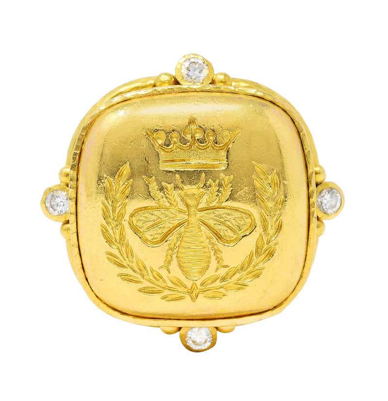 Yellow Gold Queen Bee Collegiate Ring Guard