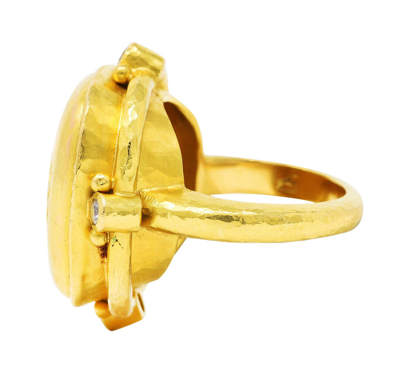 Yellow Gold Queen Bee Collegiate Ring Guard