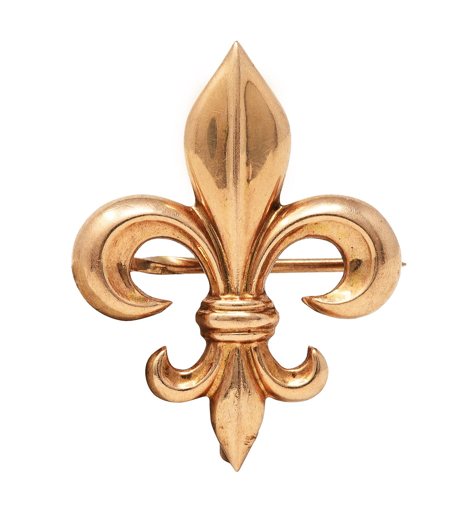 Victorian Fleur-De-Lis 10 Karat Gold Pendant BroochBrooch - Wilson's Estate Jewelry