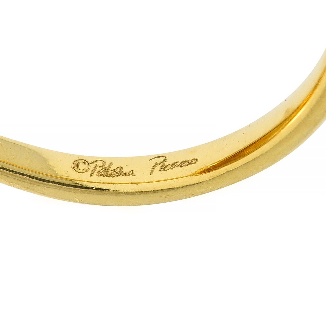 Tiffany & Co. Paloma Picasso Citrine 18 Karat Yellow Gold Olive Leaf Ring