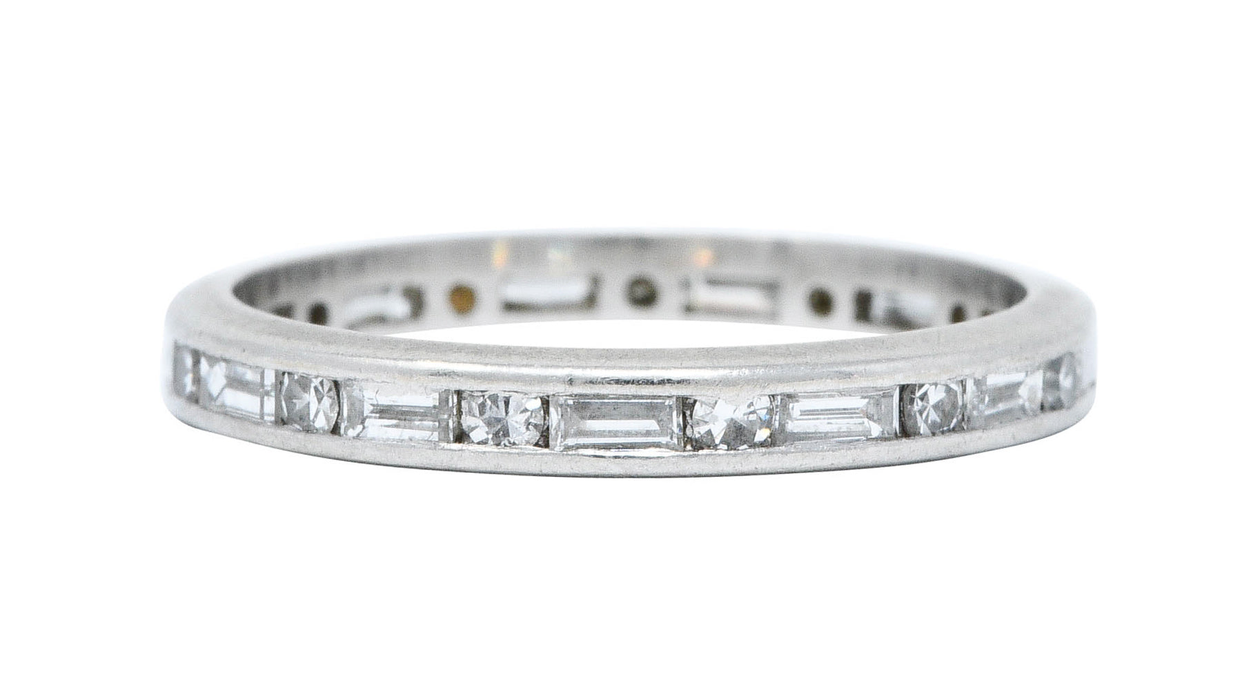 1930's Art Deco 1.00 CTW Diamond Platinum Eternity Band RingRing - Wilson's Estate Jewelry