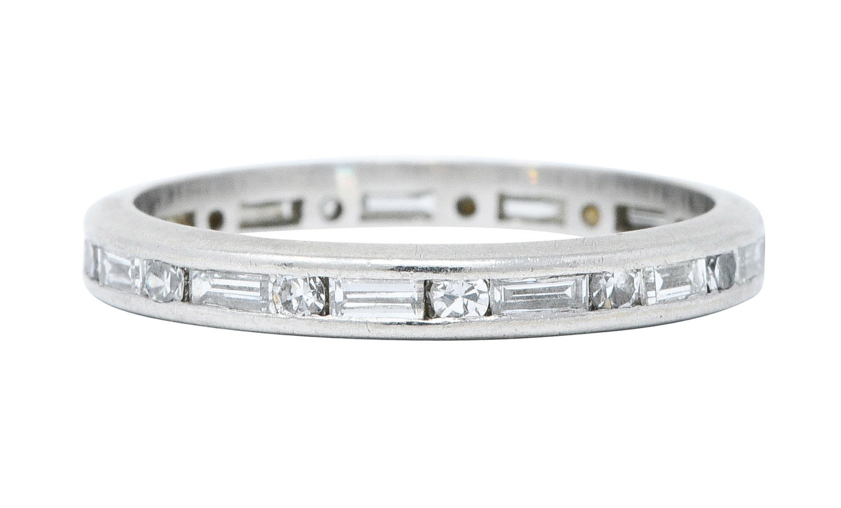 1930's Art Deco 1.00 CTW Diamond Platinum Eternity Band RingRing - Wilson's Estate Jewelry