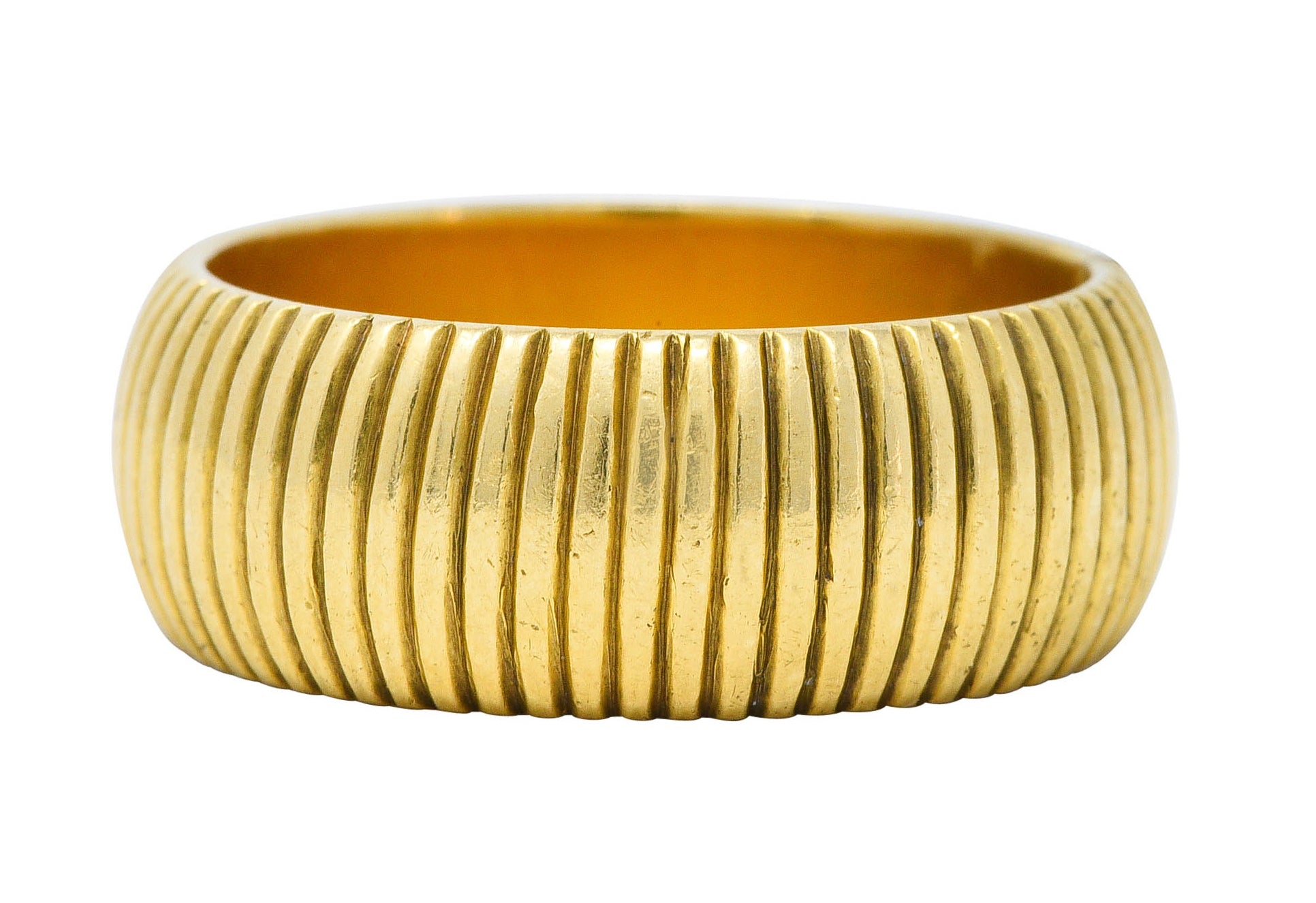 Antique J.E. Caldwell 18 Karat Gold Ribbed Band Unisex Ring Circa 1905Ring - Wilson's Estate Jewelry