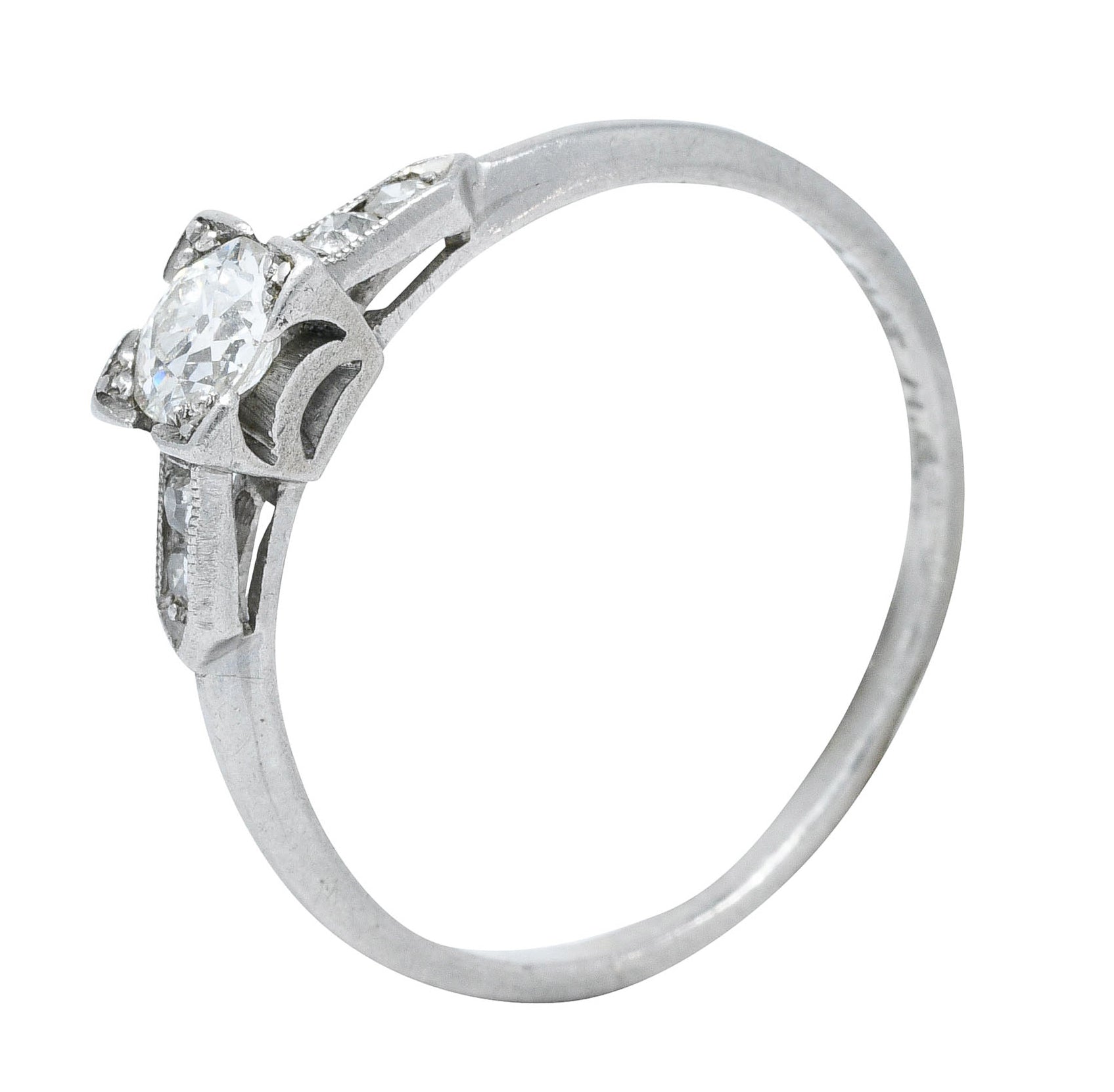 1930's Art Deco 0.38 CTW Diamond Platinum Engagement RingRing - Wilson's Estate Jewelry