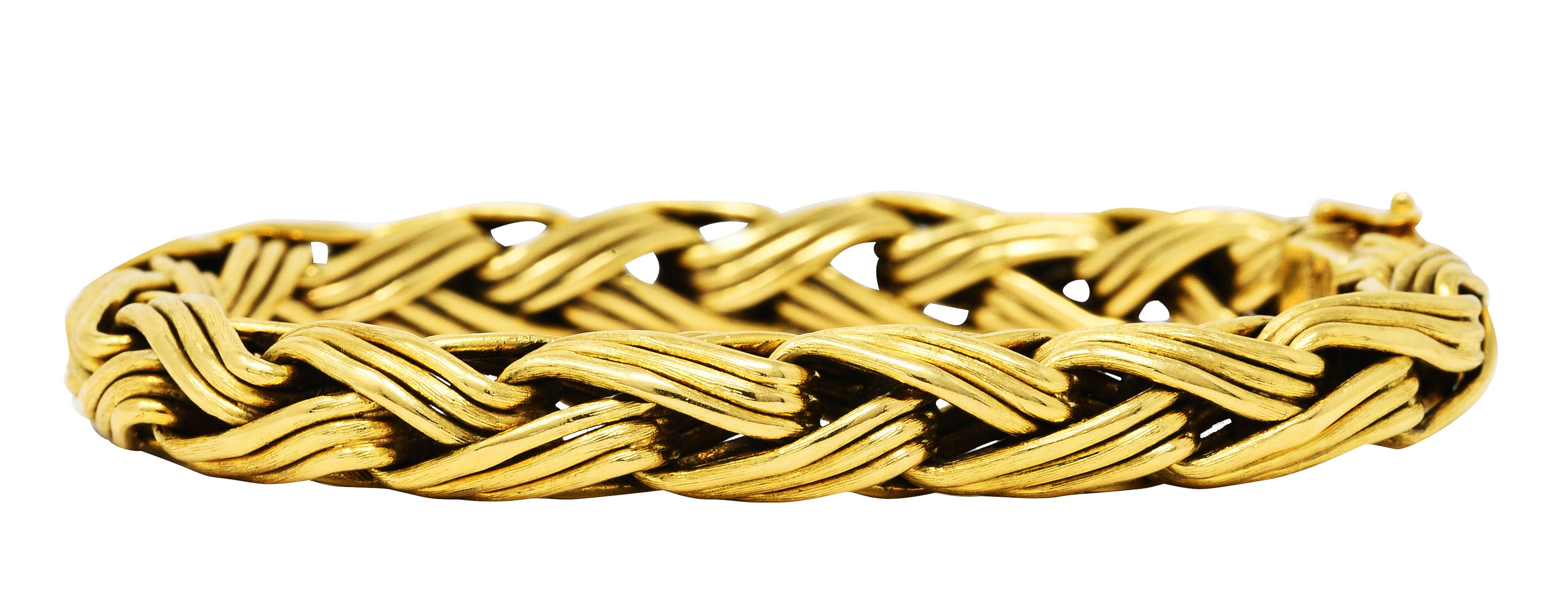 Tiffany & Co. 18 Karat Yellow Gold Braided Wheat Link Braceletbracelet - Wilson's Estate Jewelry