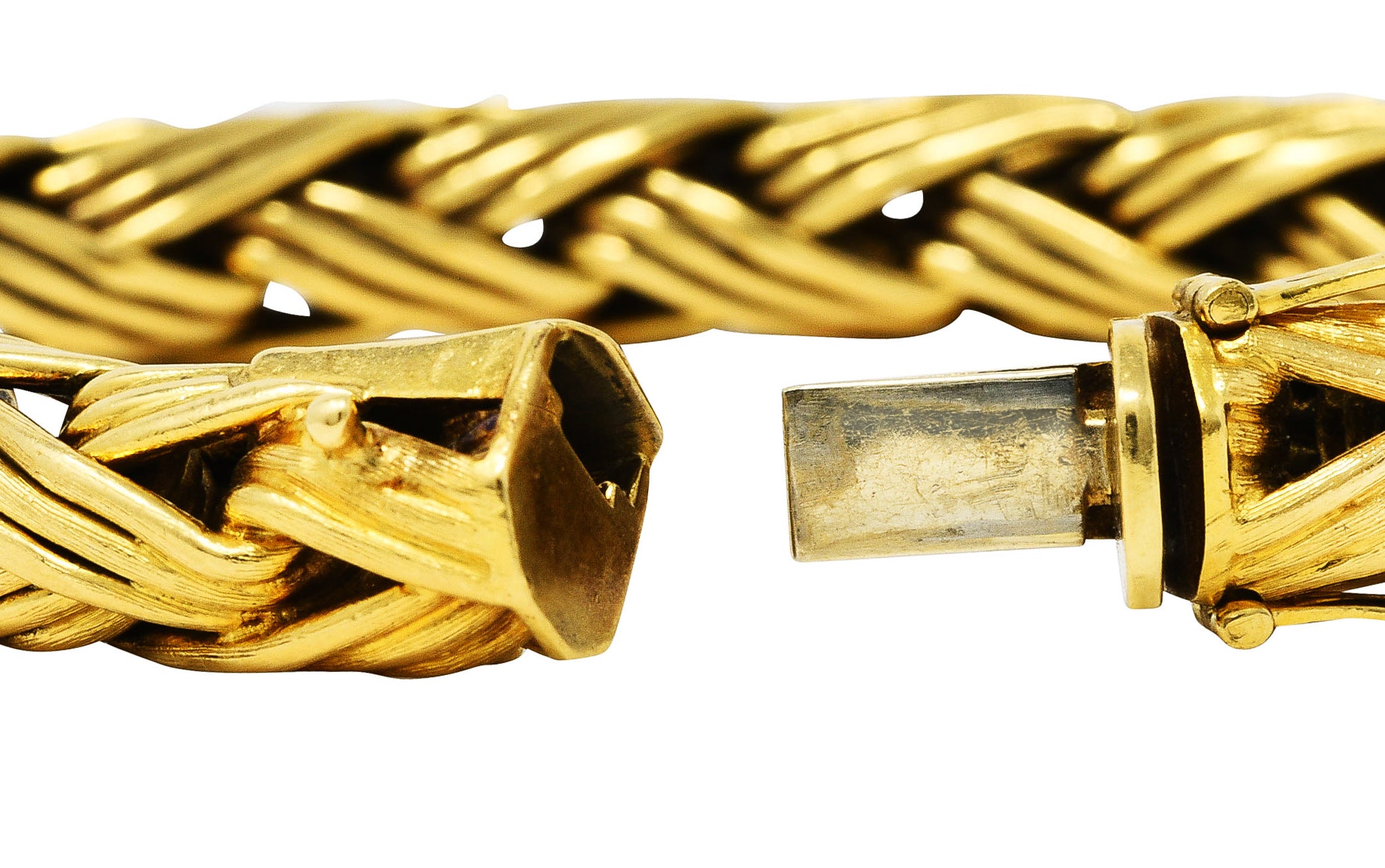 Tiffany & Co. 18 Karat Yellow Gold Braided Wheat Link Braceletbracelet - Wilson's Estate Jewelry