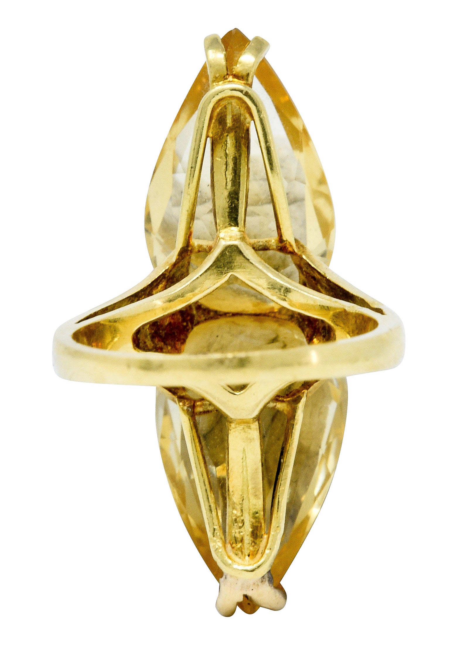 1960's Vintage Citrine 18 Karat Gold Italian Gemstone RingRing - Wilson's Estate Jewelry