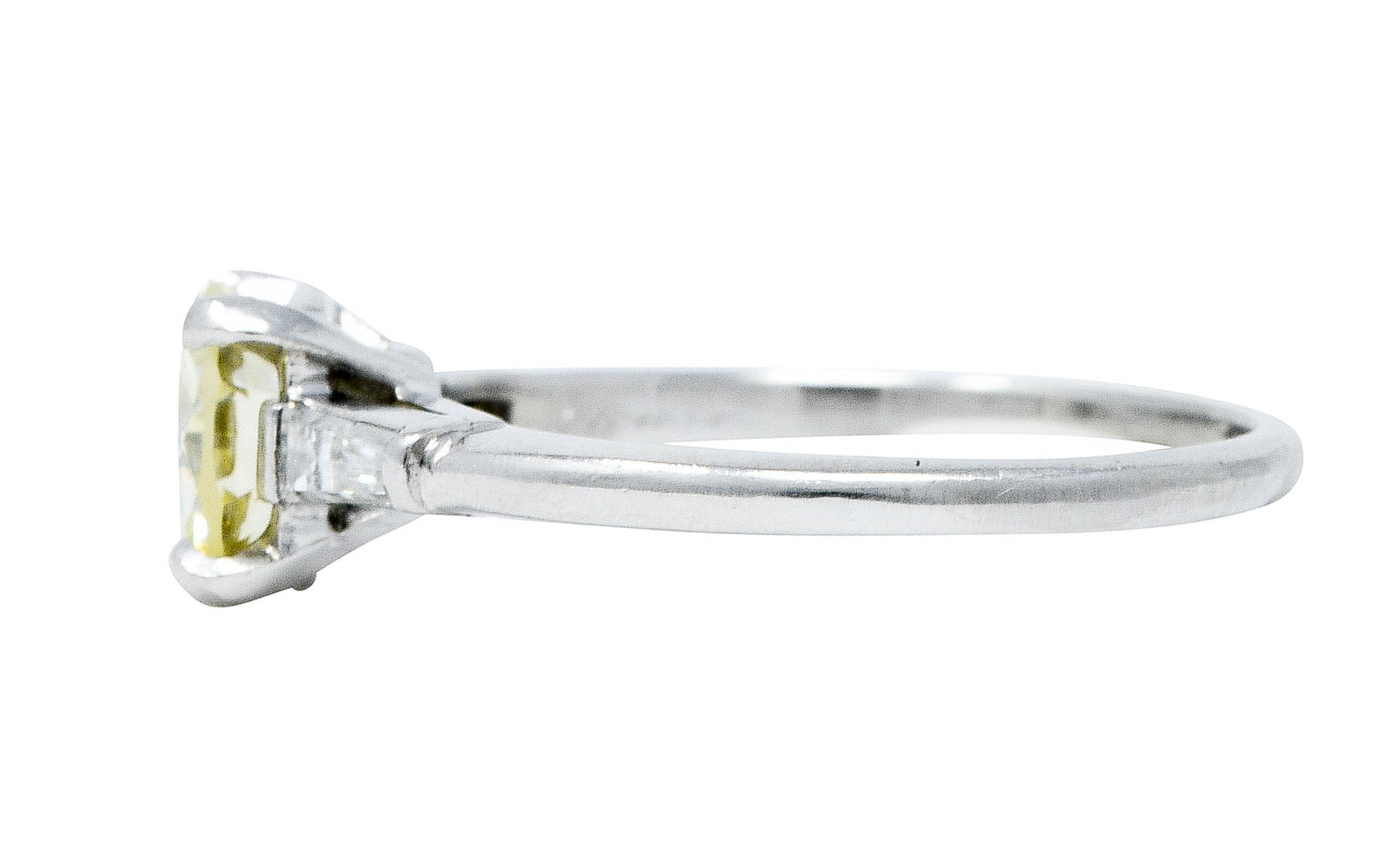 Mid-Century 1.27 CTW Diamond Platinum Three Stone Engagement RingRing - Wilson's Estate Jewelry