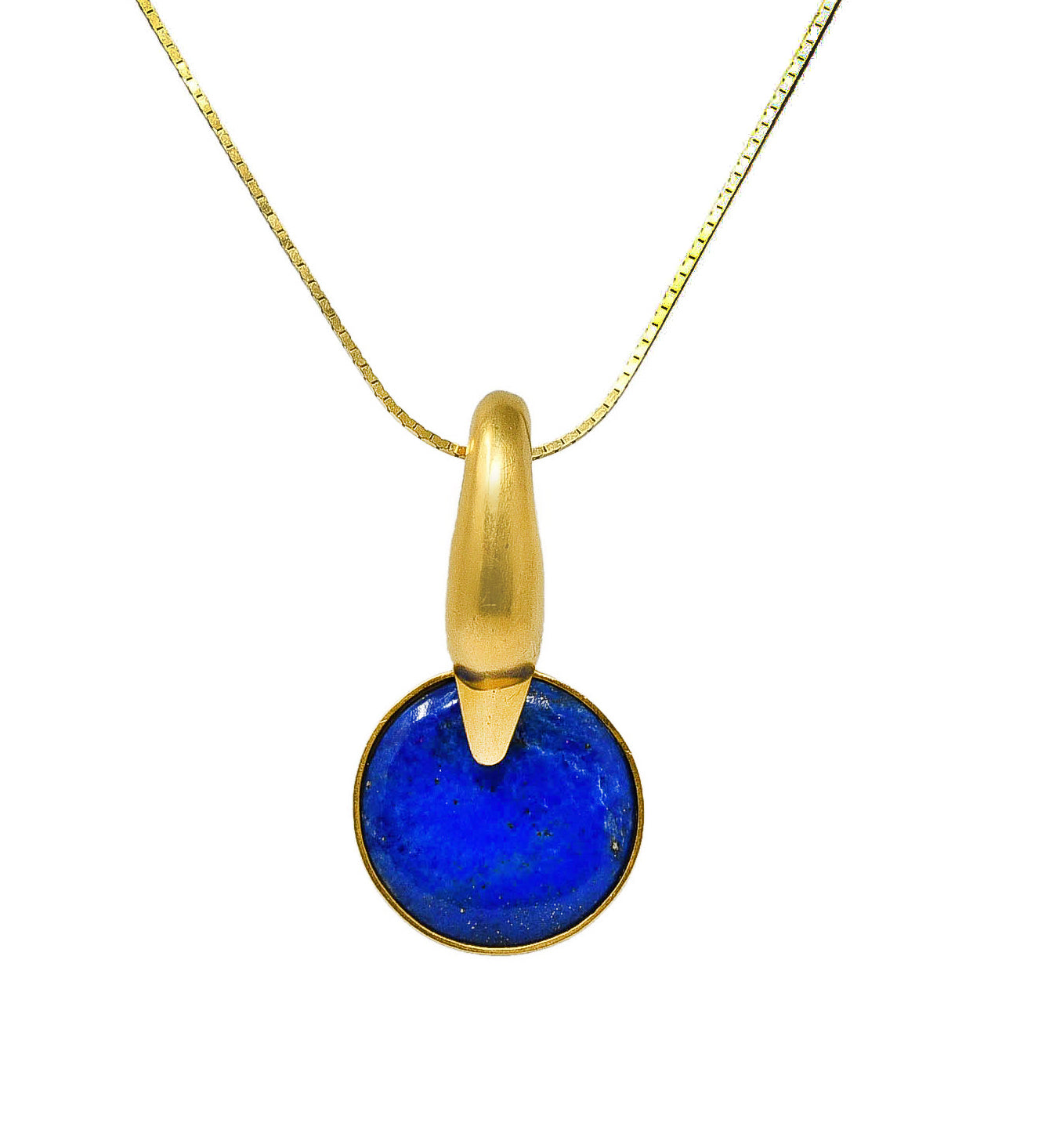 Vintage Lalaounis Lapis Lazuli 18 Karat Gold Greek Swan Bird Pendant NecklaceNecklace - Wilson's Estate Jewelry