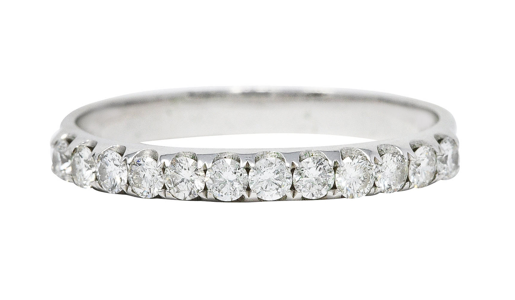 Contemporary 0.36 CTW Diamond 18 Karat White Gold Anniversary Band RingRing - Wilson's Estate Jewelry