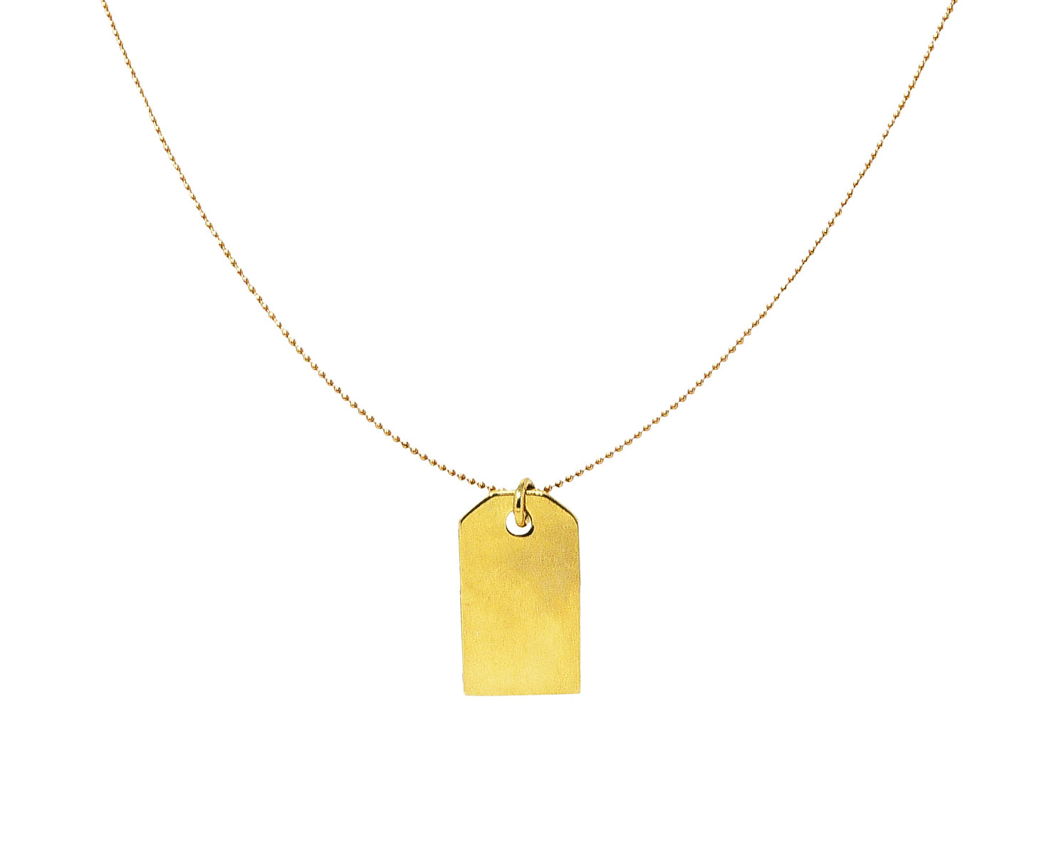 Tiffany & Co. 18 Karat Yellow Gold Vintage Tag Pendant NecklaceNecklace - Wilson's Estate Jewelry