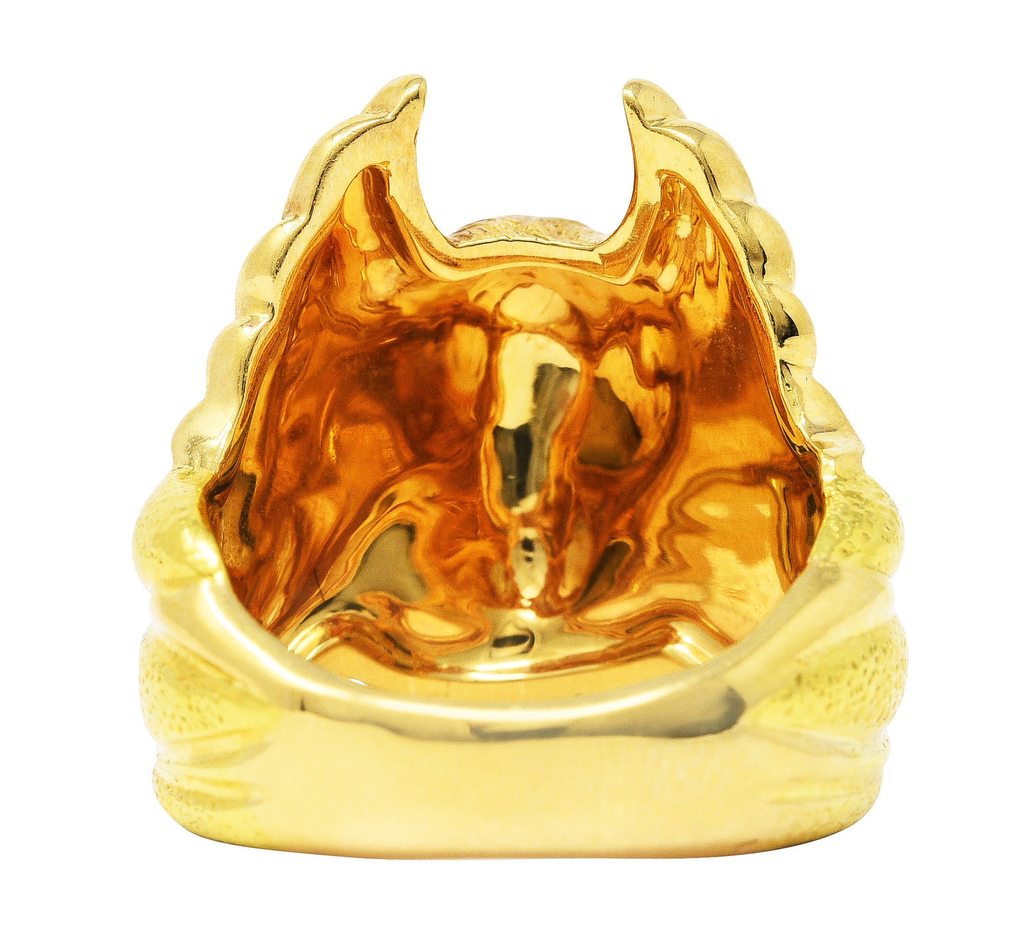 Carrera y Carrera Diamond 18 Karat Two-Tone Gold Mask of An Angel RingRing - Wilson's Estate Jewelry