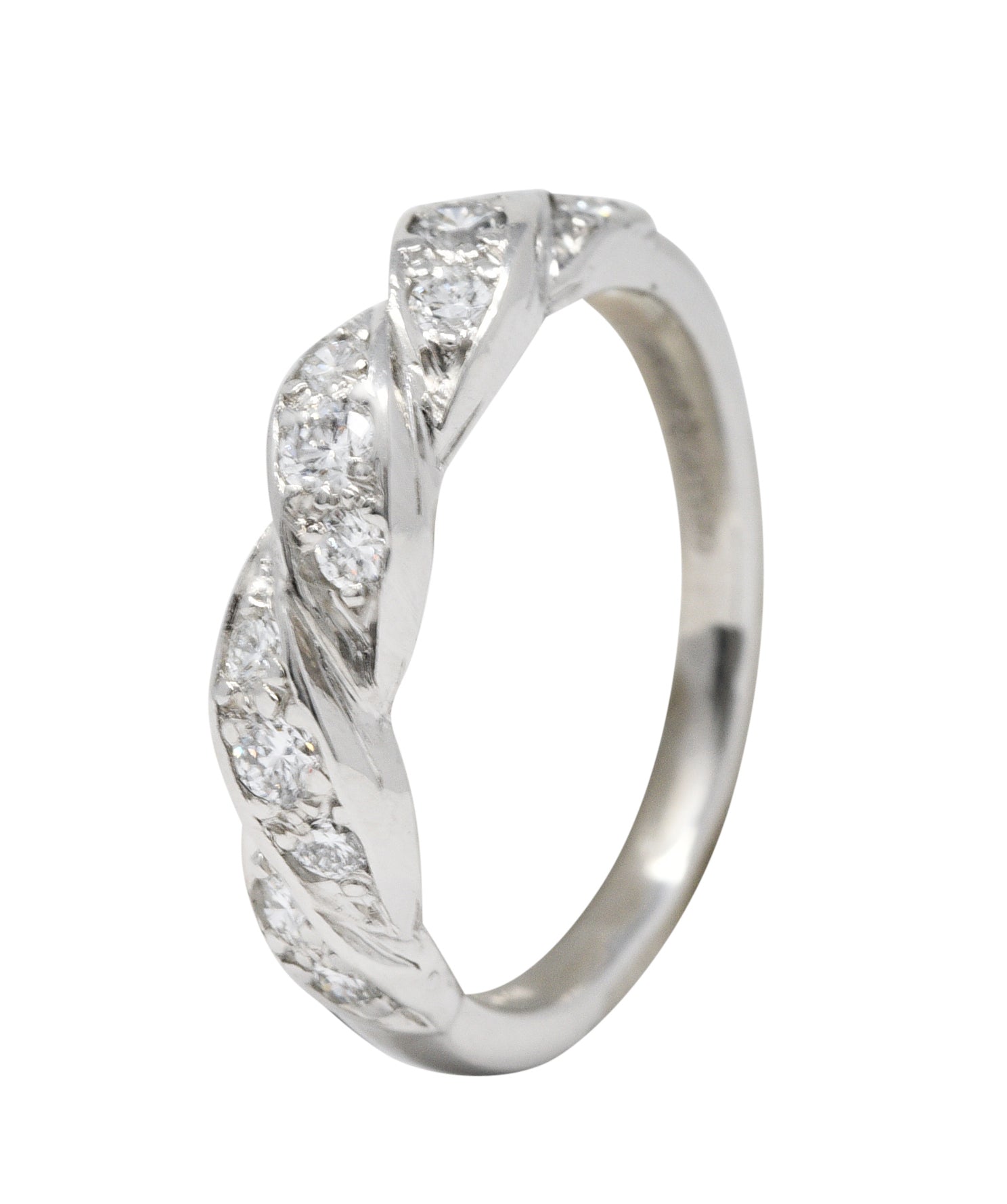 Tiffany & Co. Vintage 0.50 CTW Diamond Platinum Twist Band RingRing - Wilson's Estate Jewelry