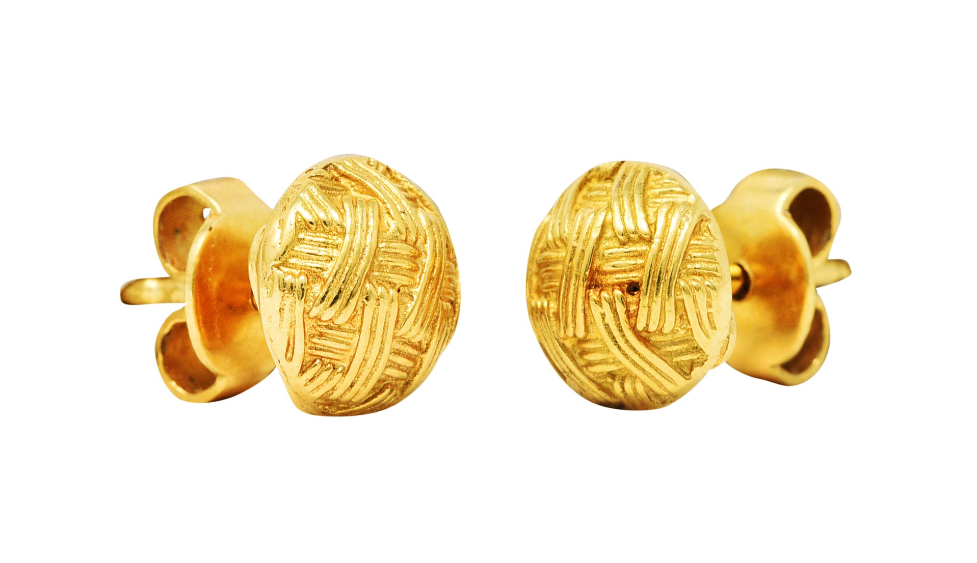 Tiffany & Co. 18 Karat Gold Signature Serie Stud EarringsEarrings - Wilson's Estate Jewelry