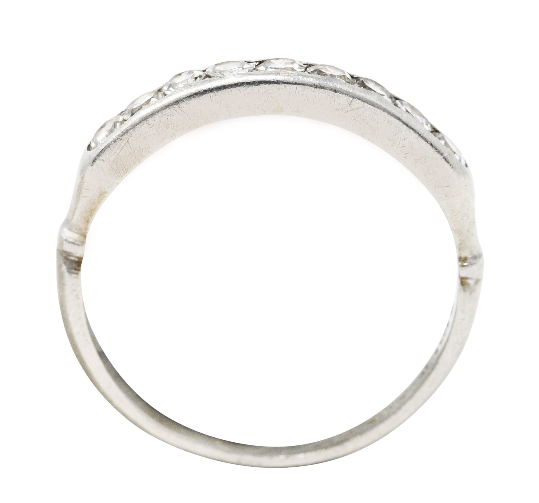 Art Deco 0.25 CTW Diamond Platinum Channel Band RingRing - Wilson's Estate Jewelry