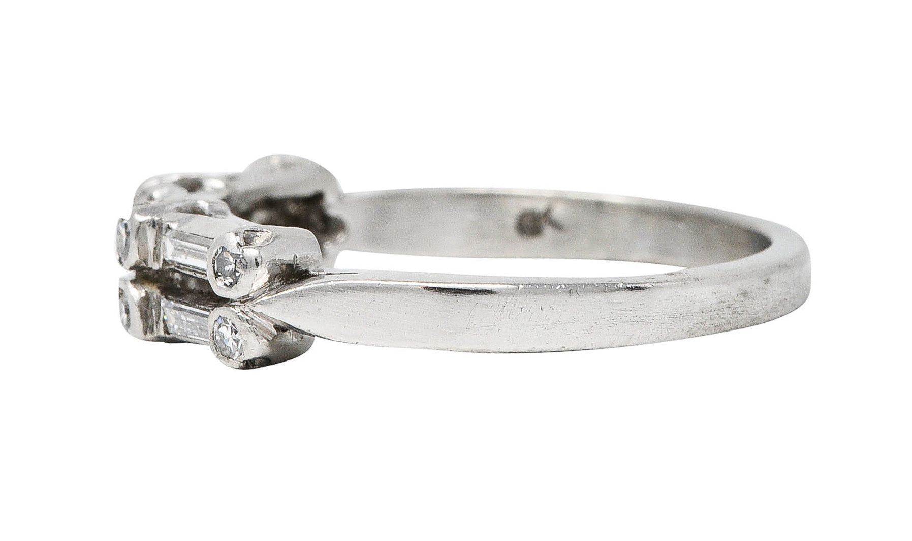 1950's Mid-Century Diamond Platinum Anniversary Band RingRing - Wilson's Estate Jewelry