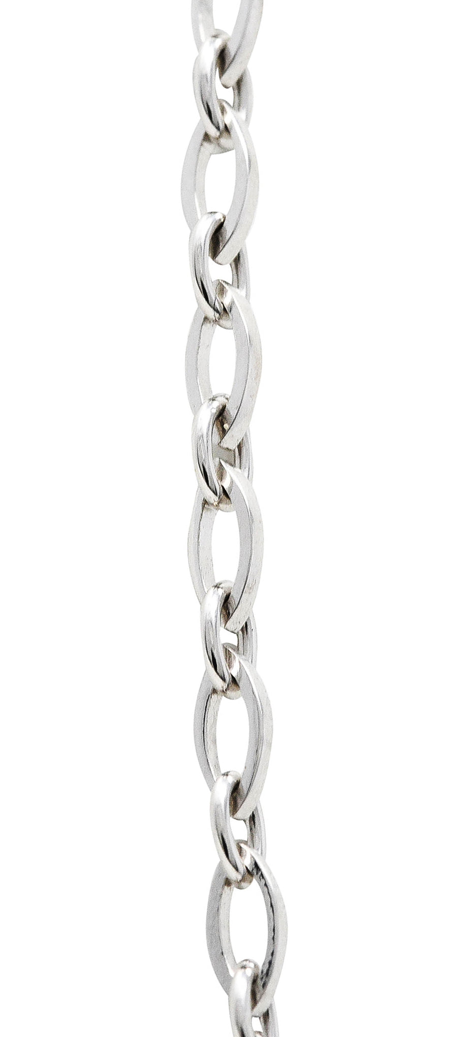 .11111 Mauboussin Paris 18 Karat White Gold  Navette Chain NecklaceNecklace - Wilson's Estate Jewelry