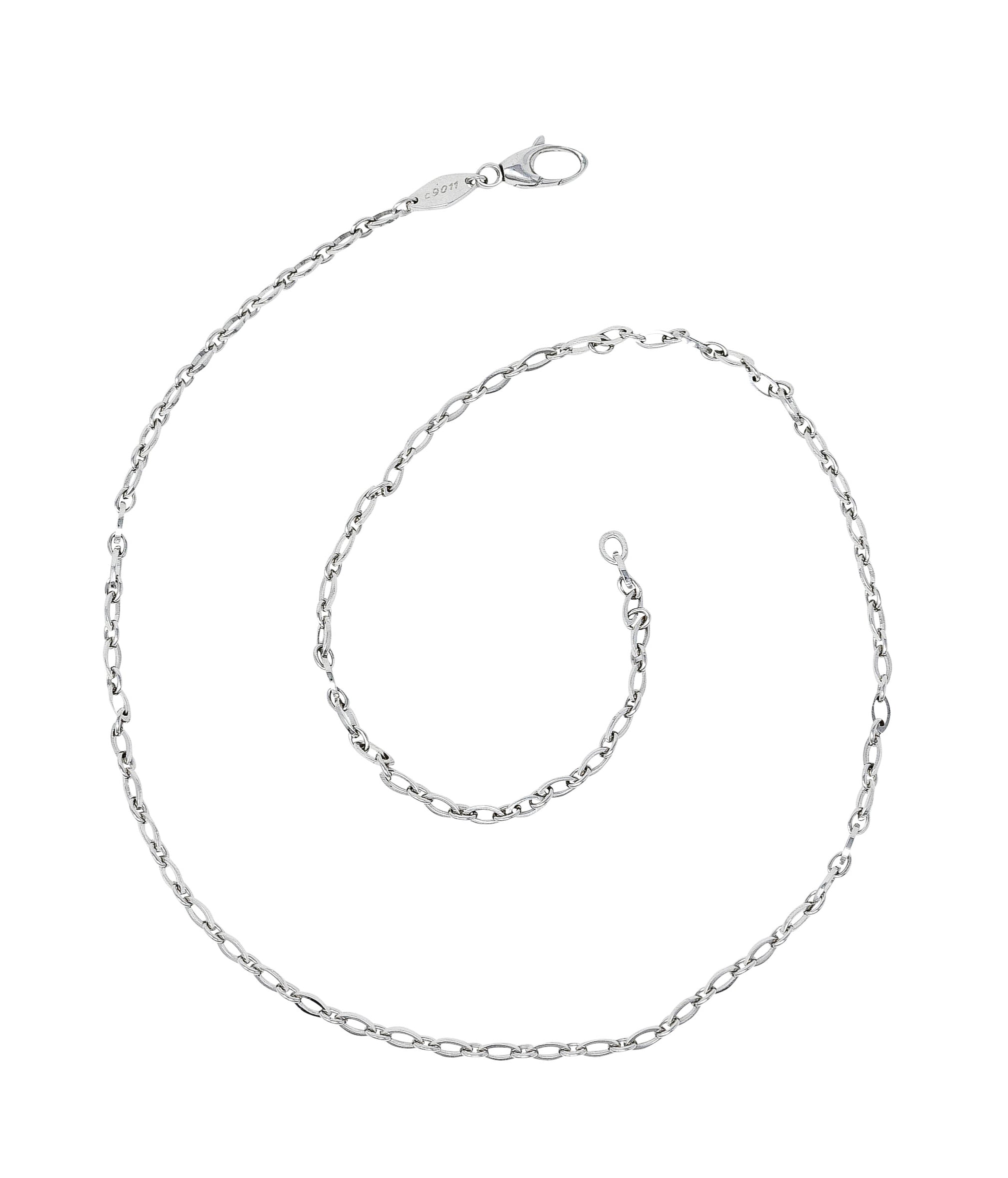 .11111 Mauboussin Paris 18 Karat White Gold  Navette Chain NecklaceNecklace - Wilson's Estate Jewelry